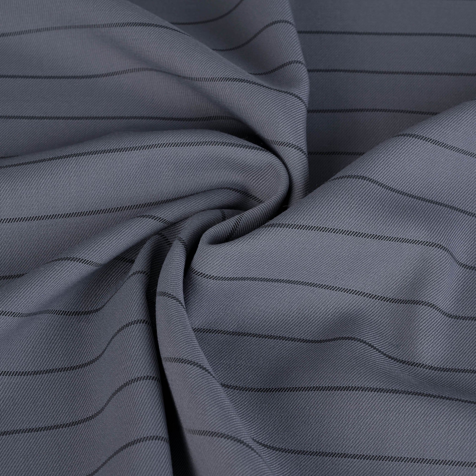 Grey Striped Suiting Fabric 4693