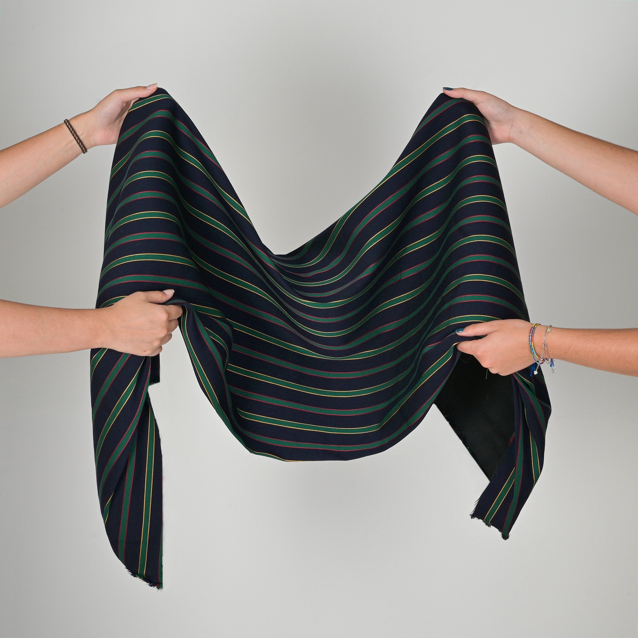 Multicolor Striped Suiting Fabric 2533