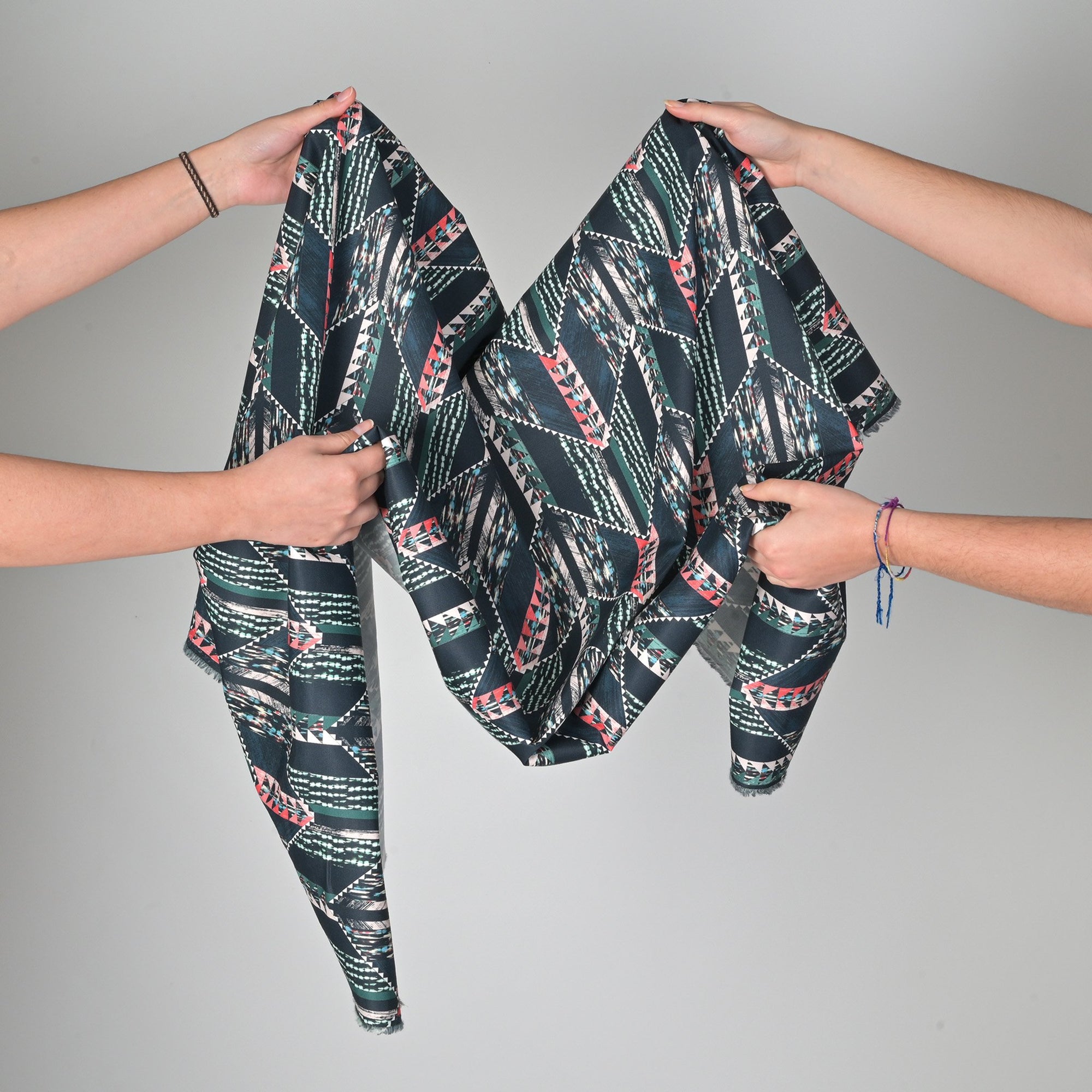 Multicolour Print Twill Fabric 1377