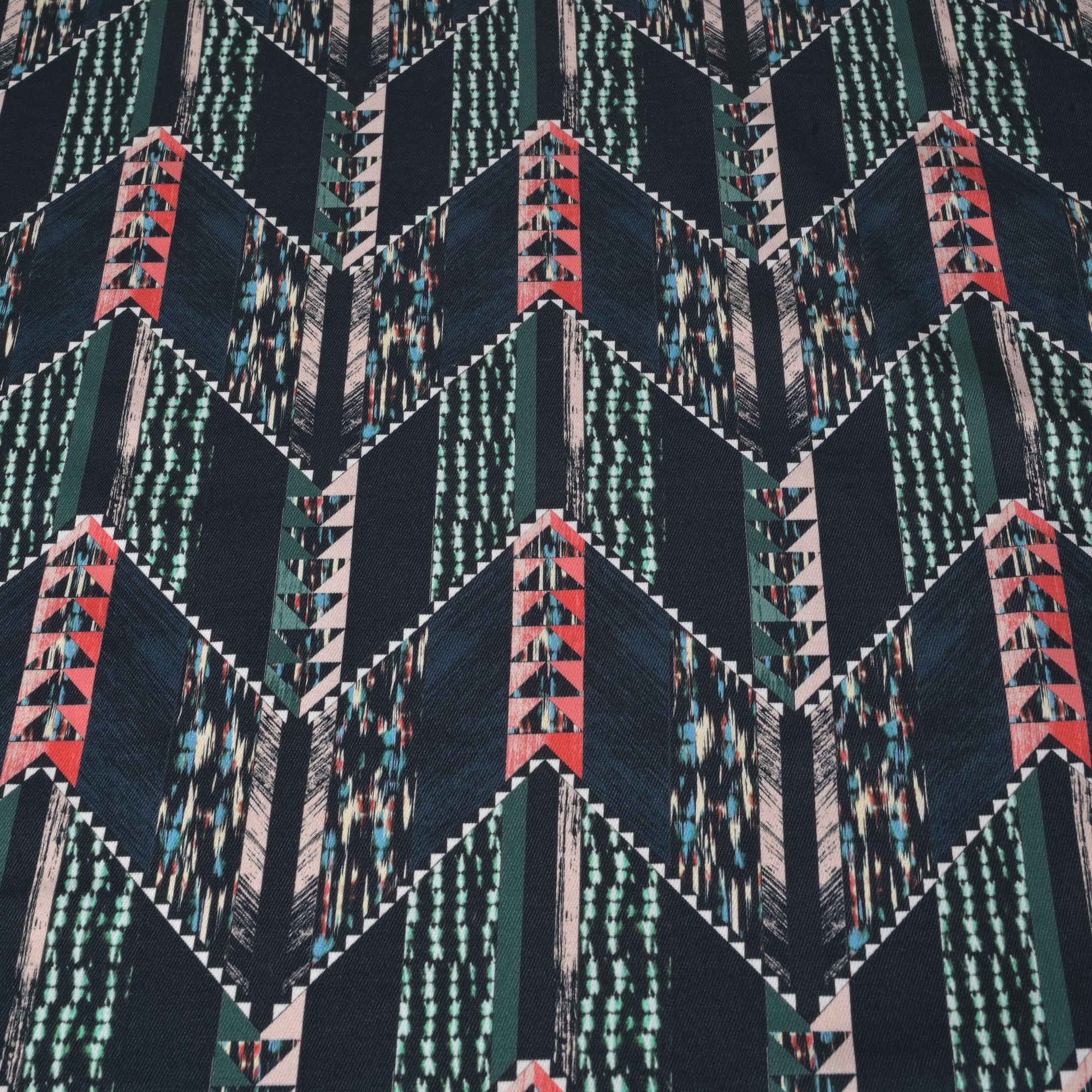 Multicolour Print Twill Fabric 1377