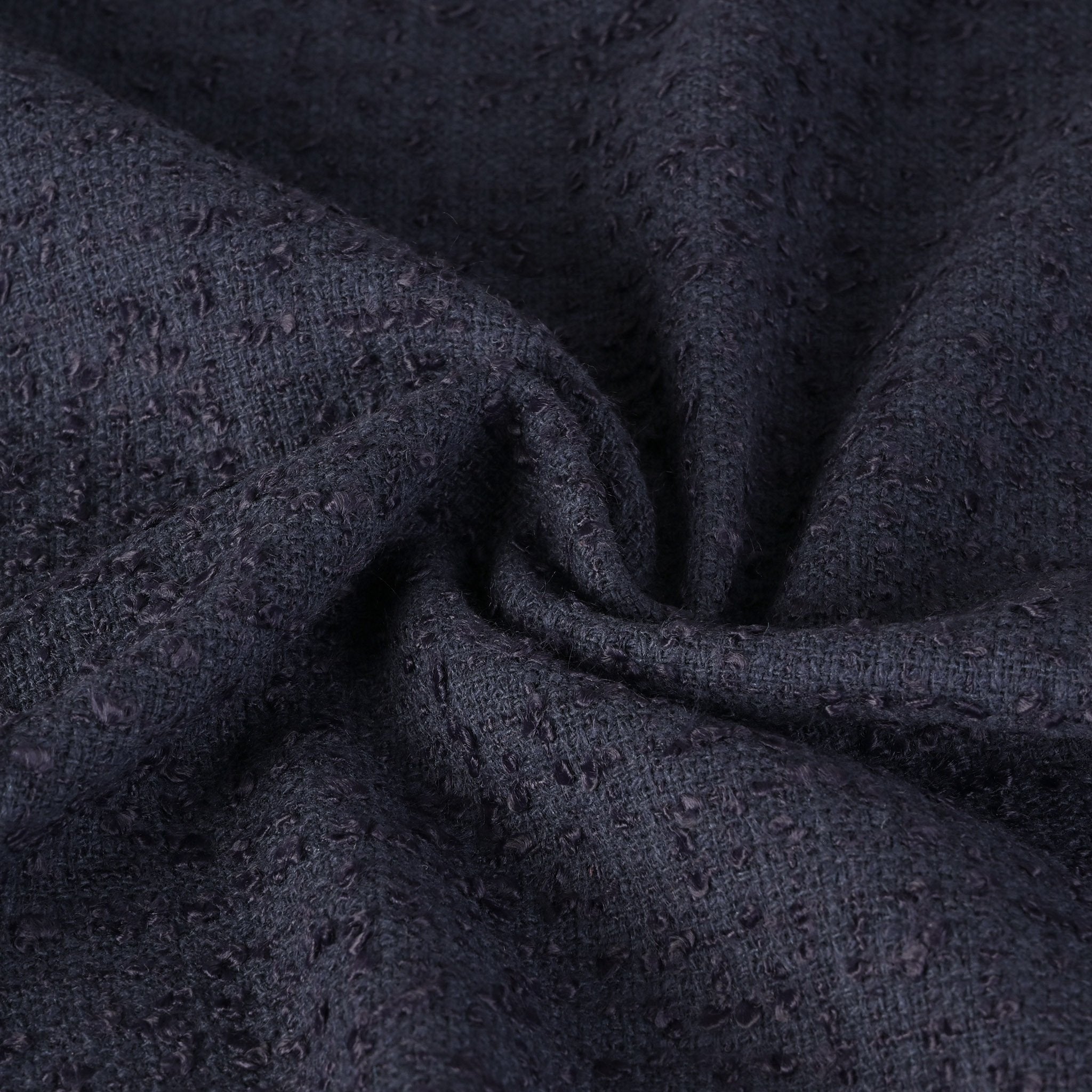 Navy Bouclé Tweed Fabric 4313