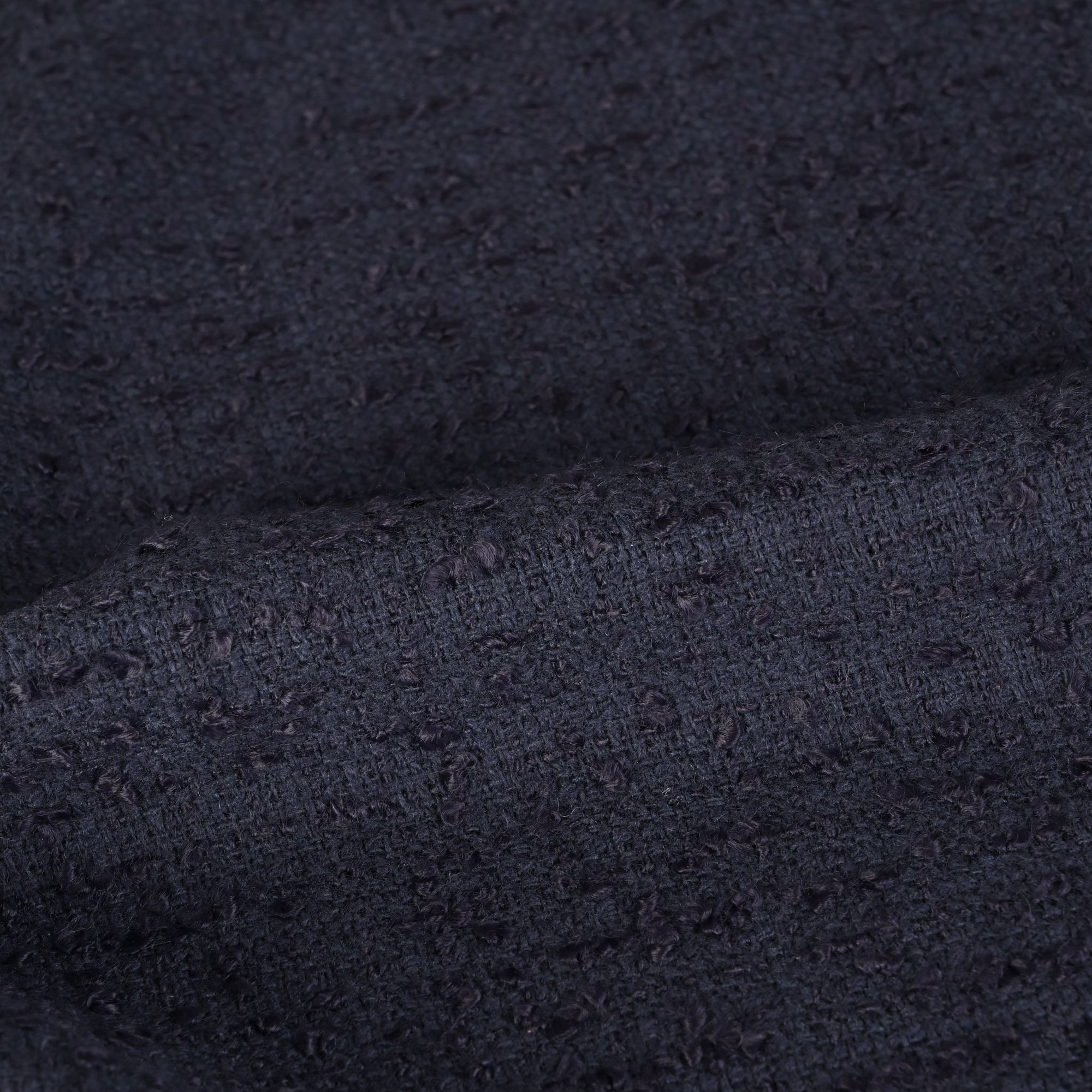 Navy Bouclé Tweed Fabric 4313