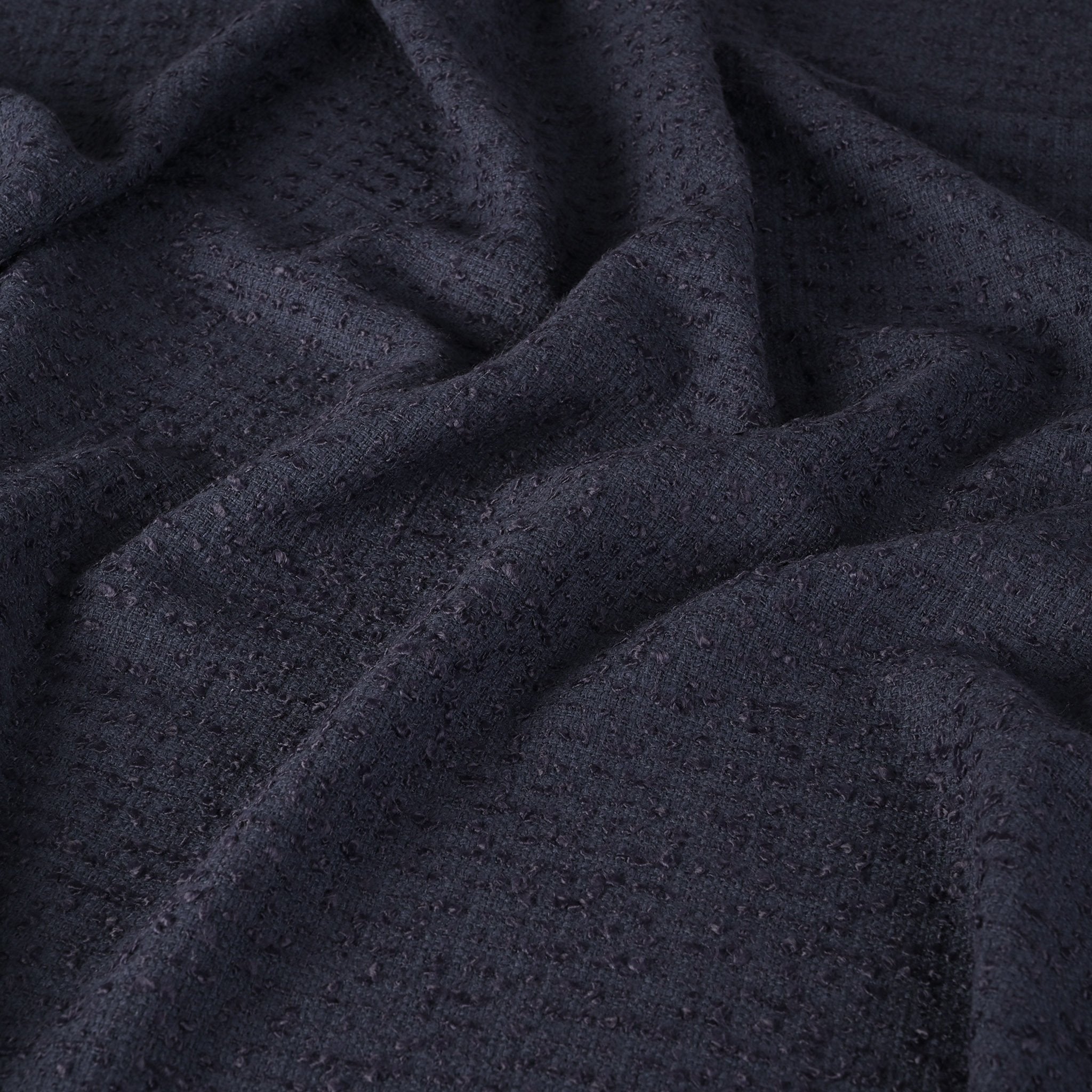 Navy Bouclé Tweed Fabric 4313