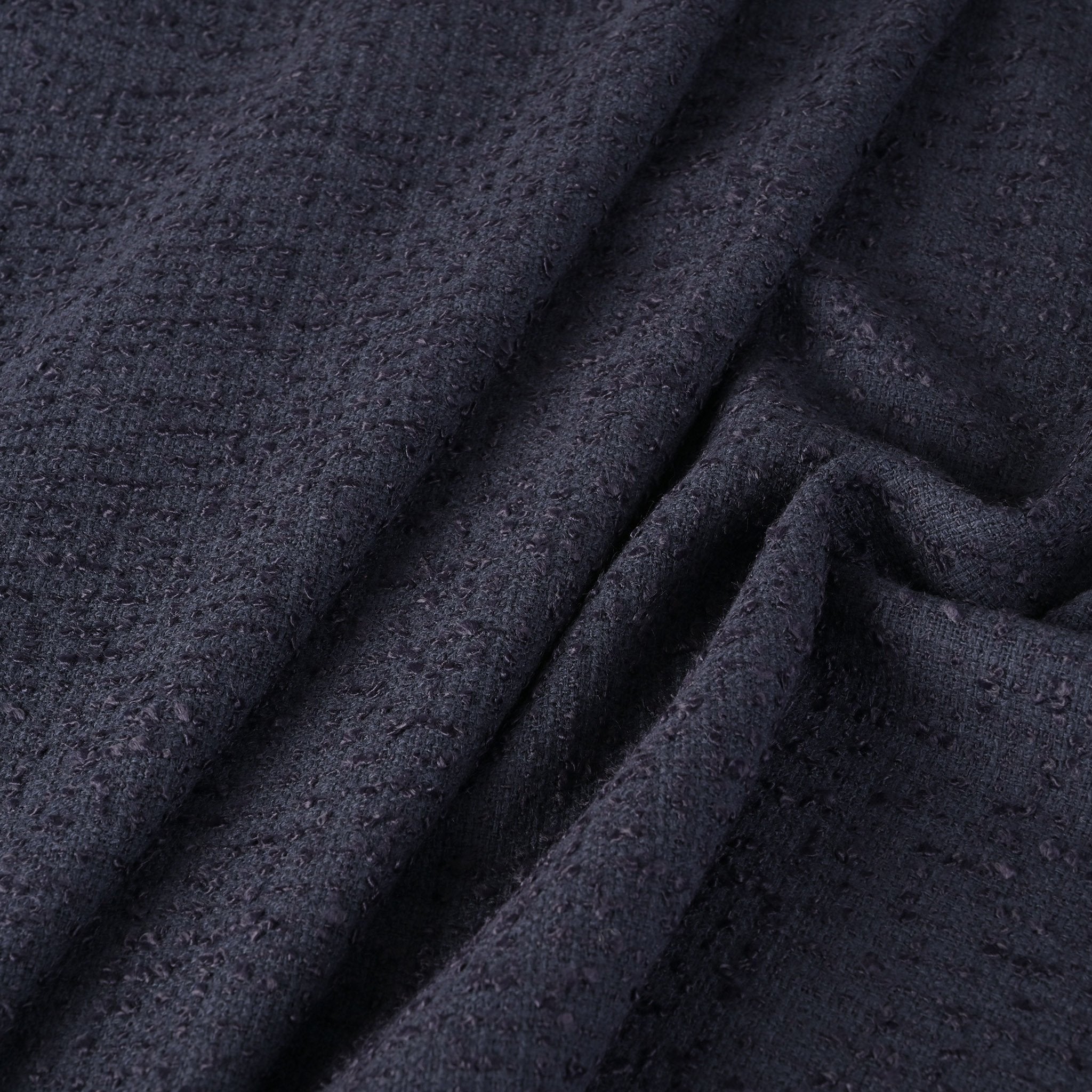 Navy Bouclé Tweed Fabric 4313
