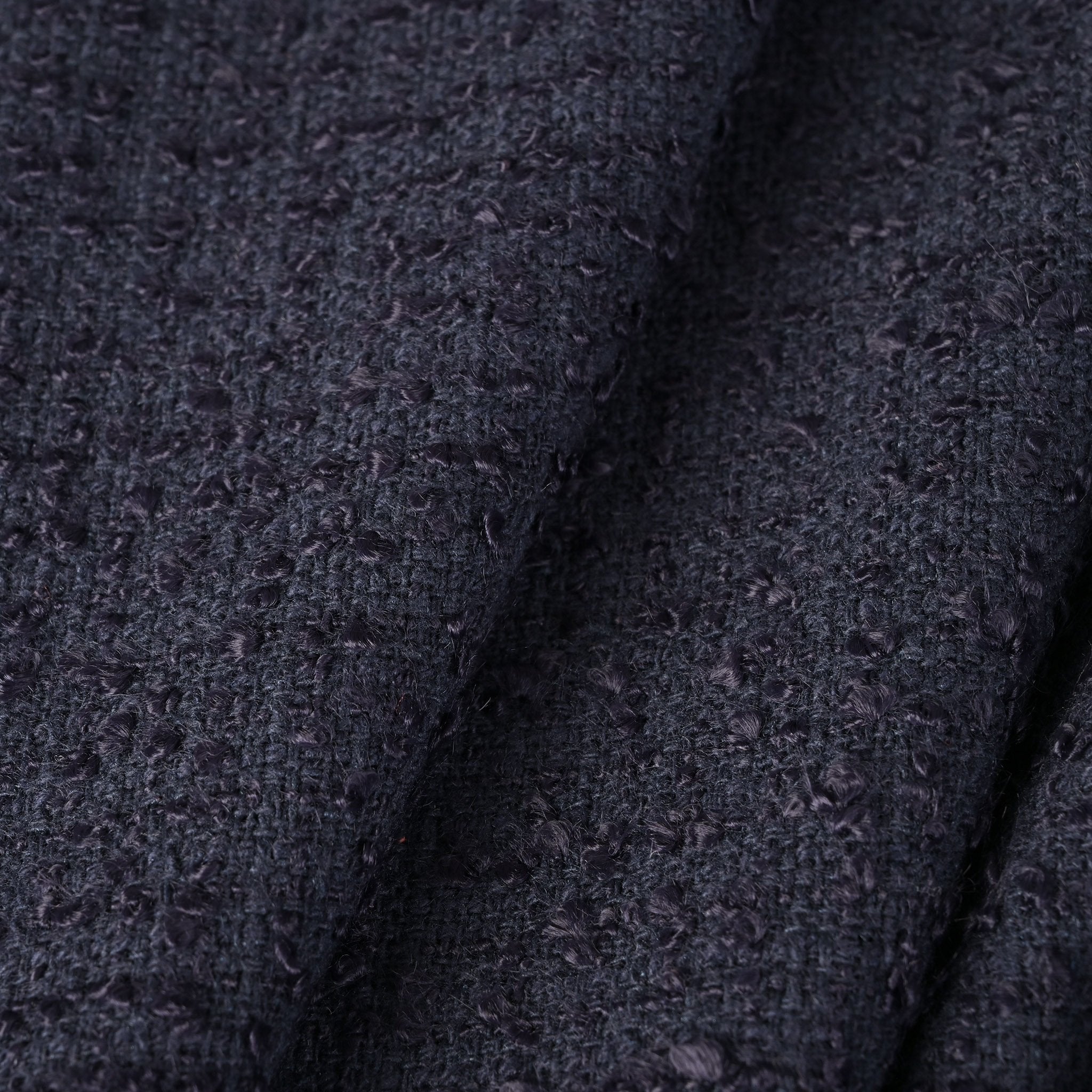 Navy Bouclé Tweed Fabric 4313