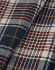 Navy Check Suiting Fabric 3128