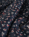 Navy Floral Jacquard Fabric 78483
