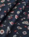 Navy Floral Jacquard Fabric 78483