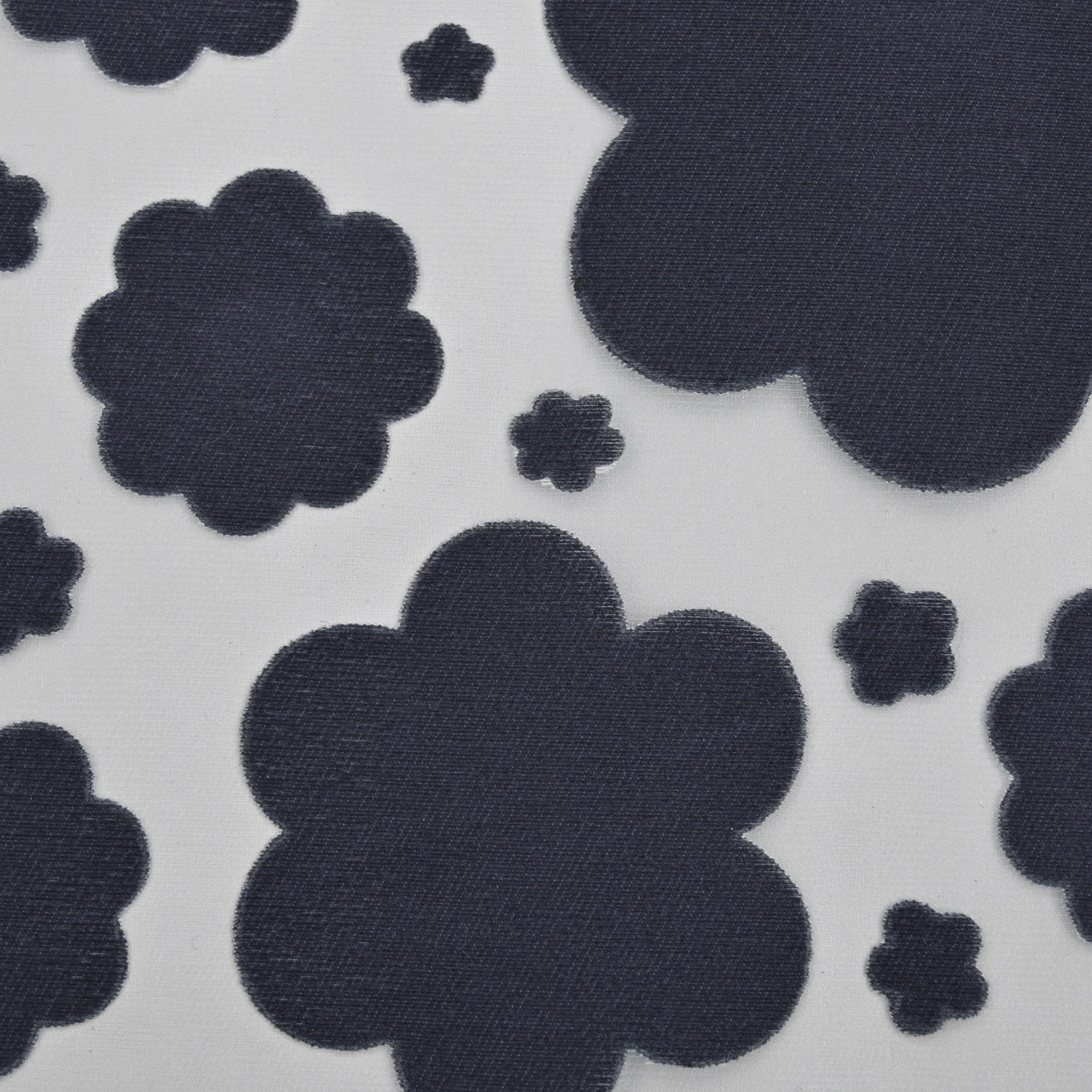 Navy Floral Organza Fabric 99765