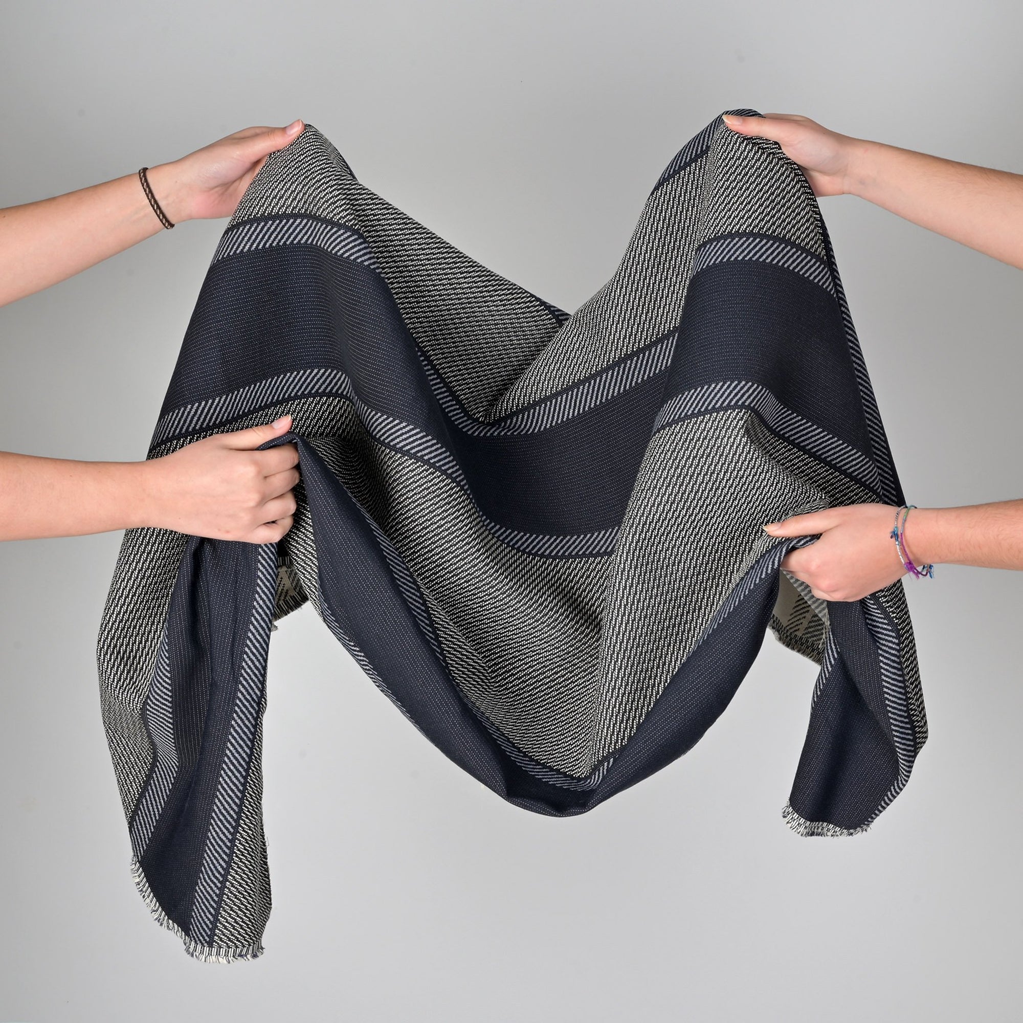 Navy Jacquard Fabric 1187