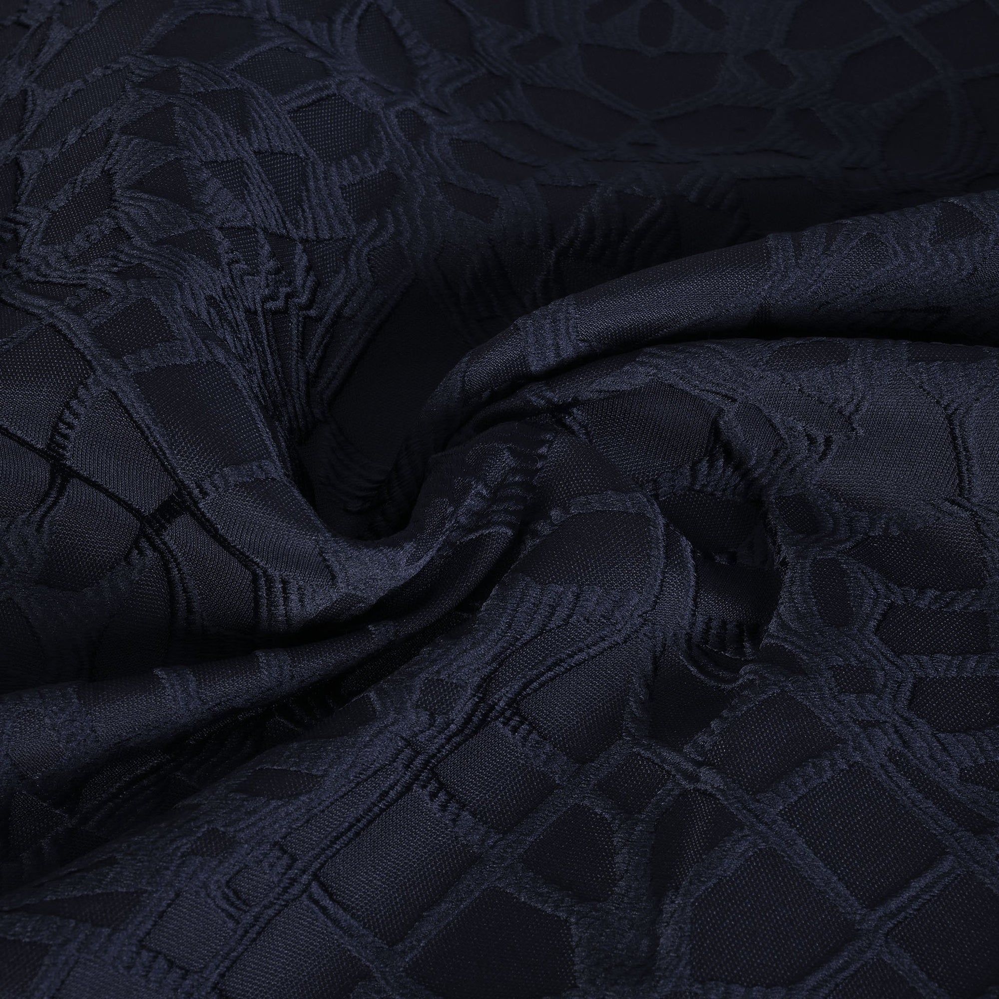 Navy Jacquard Fabric 74994