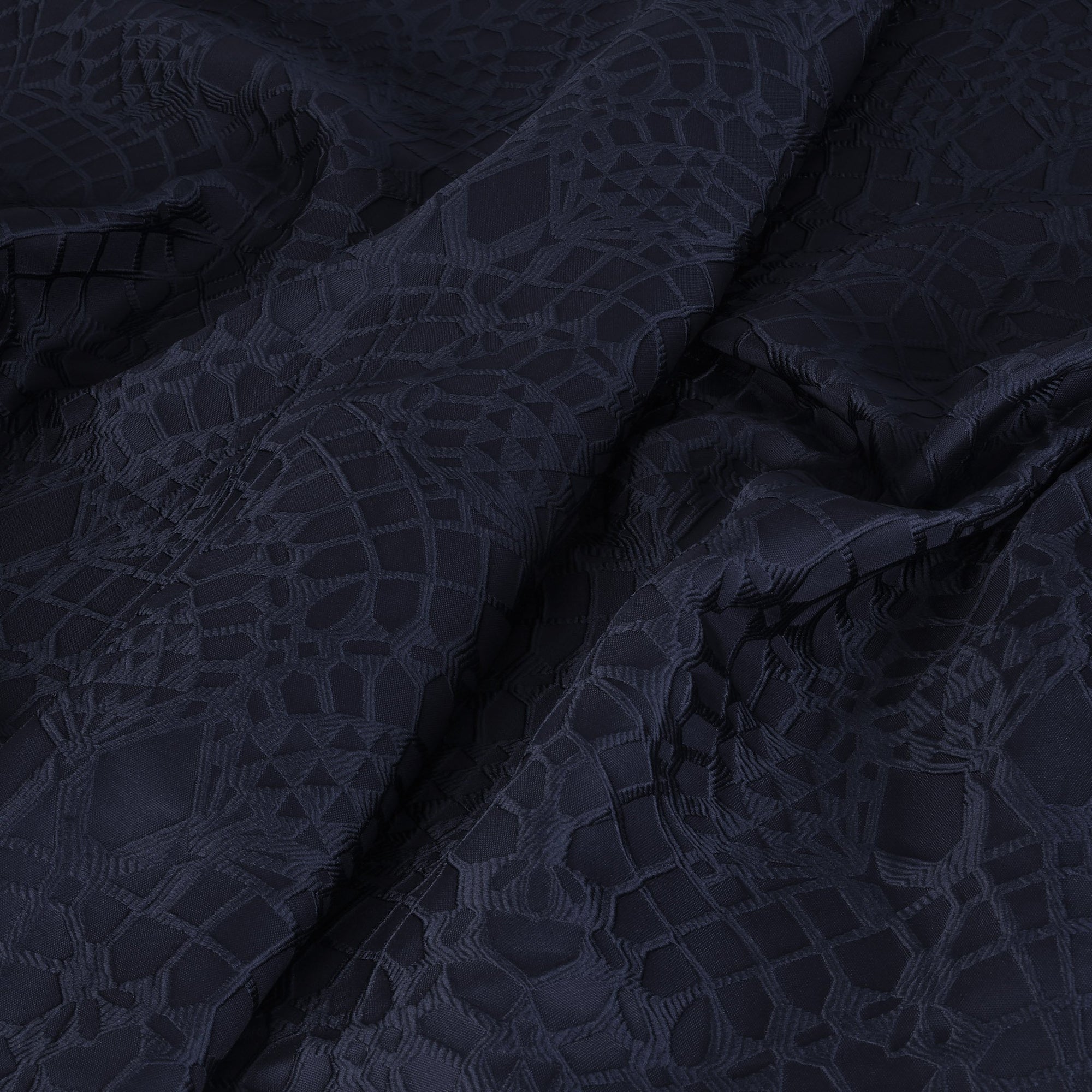Navy Jacquard Fabric 74994