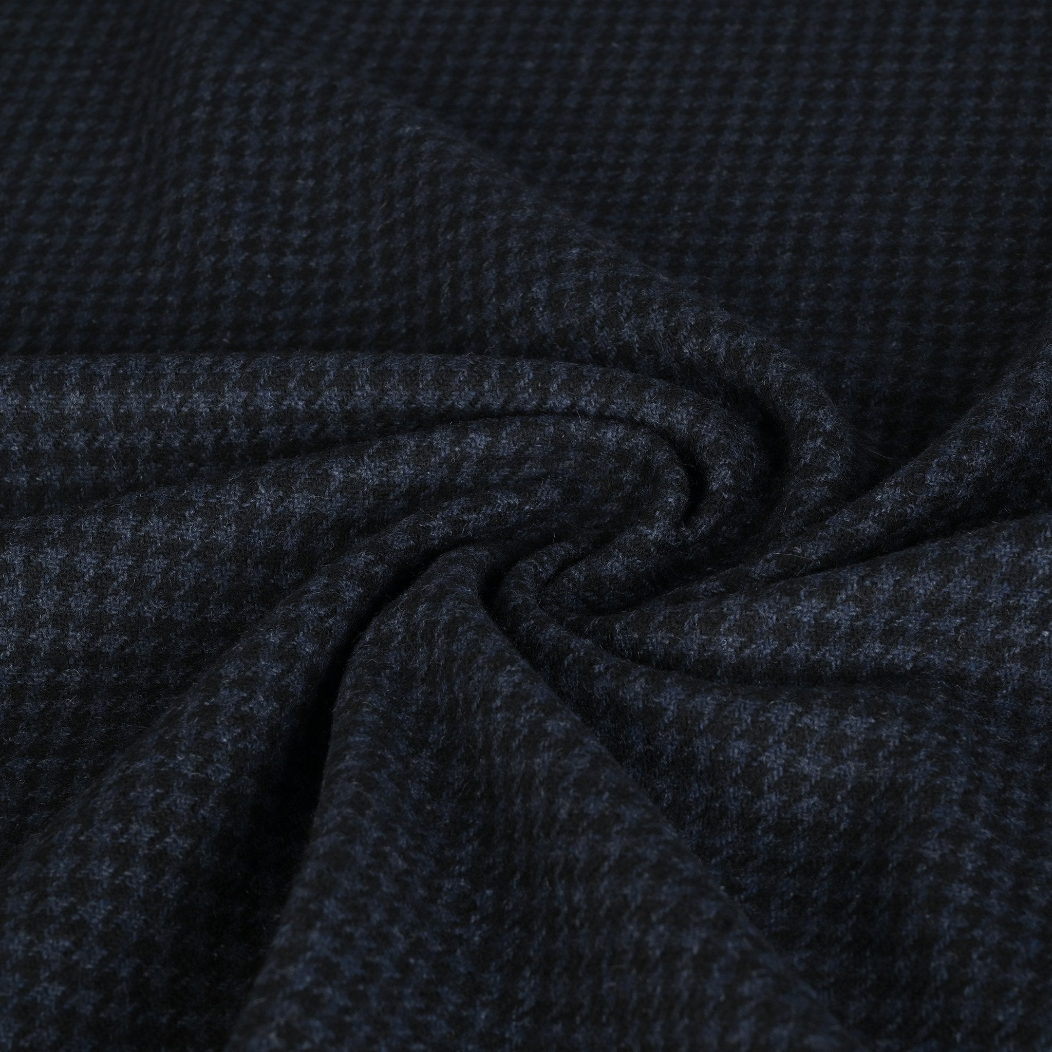 Navy Pied-De-Poule Coating Fabric 3417