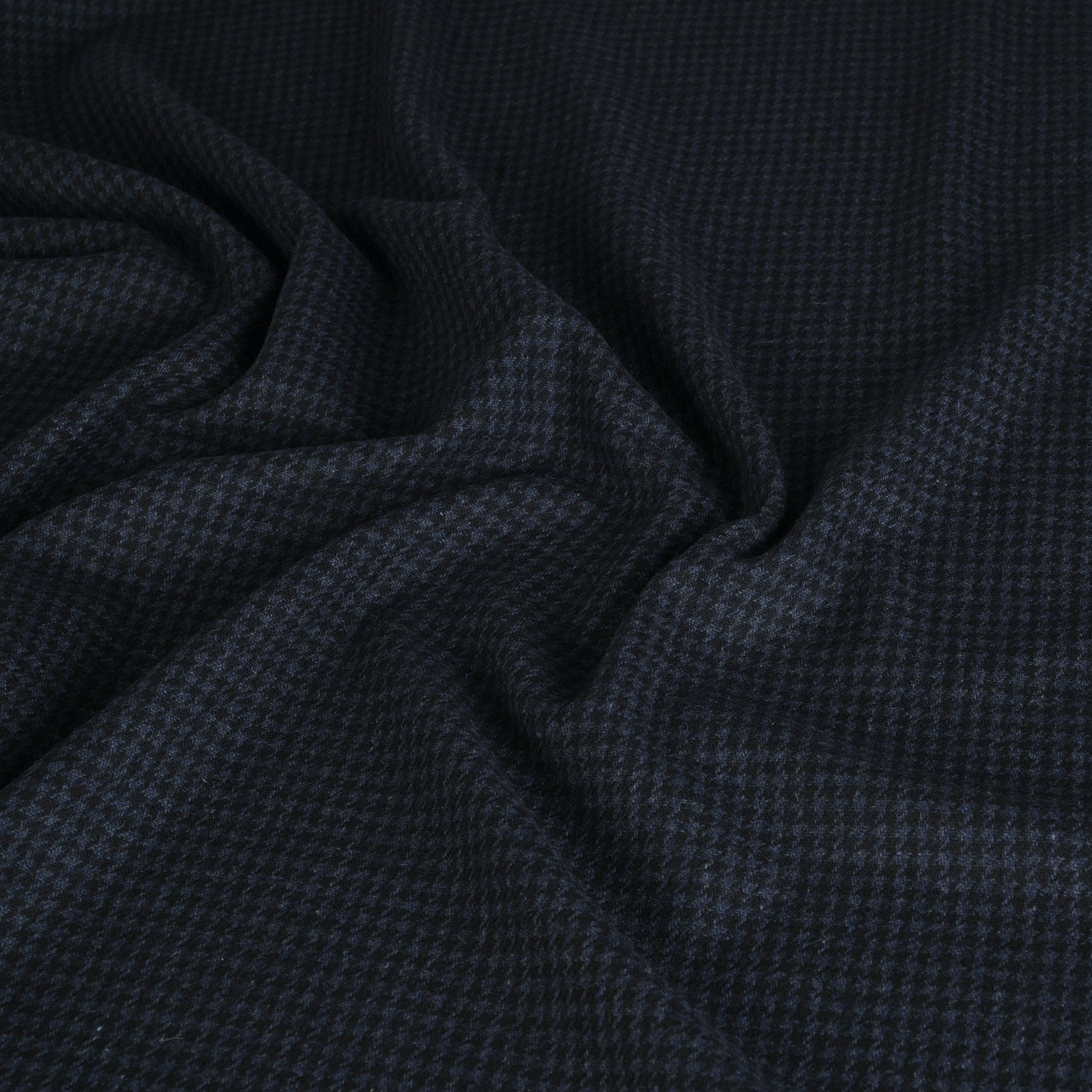 Navy Pied-De-Poule Coating Fabric 3417