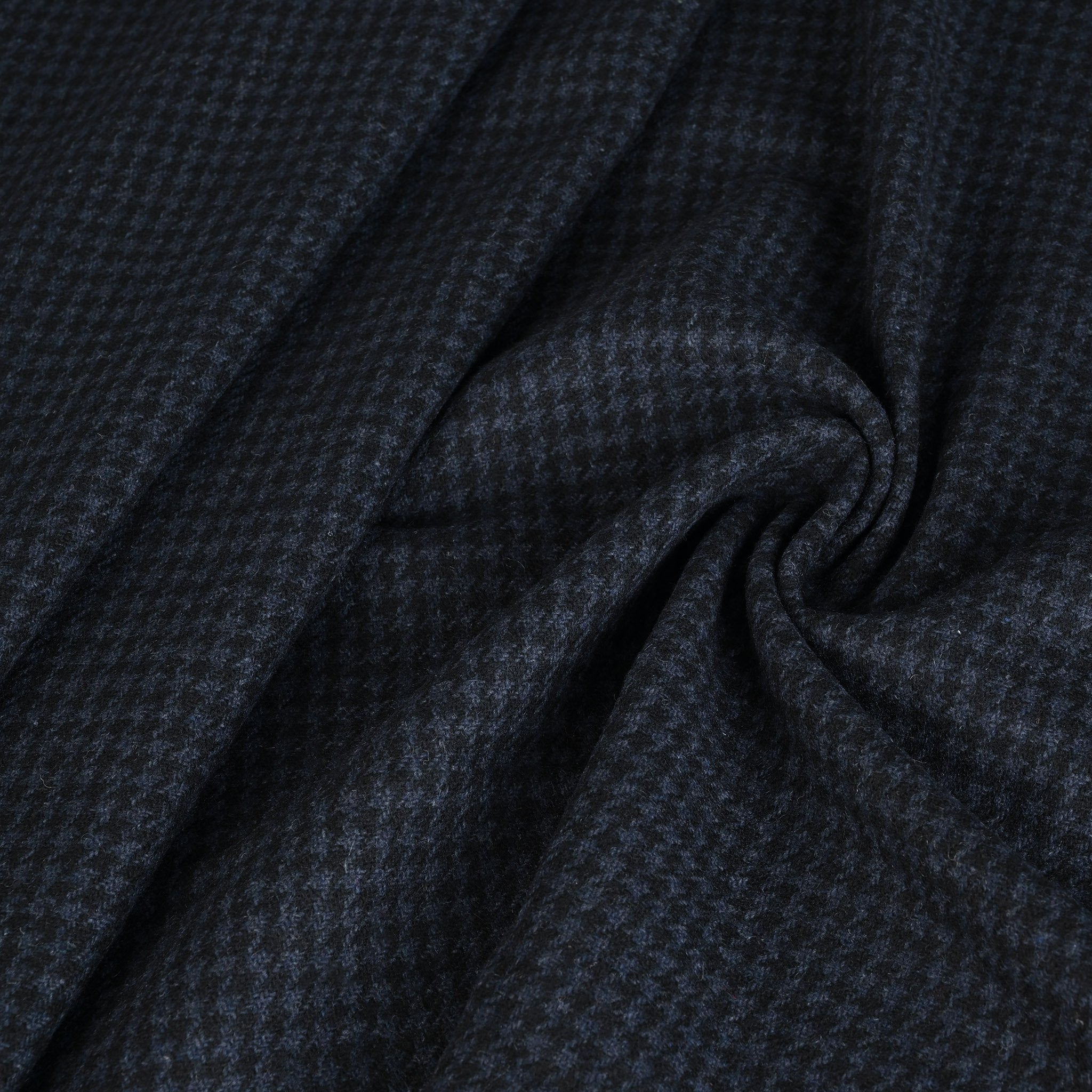 Navy Pied-De-Poule Coating Fabric 3417