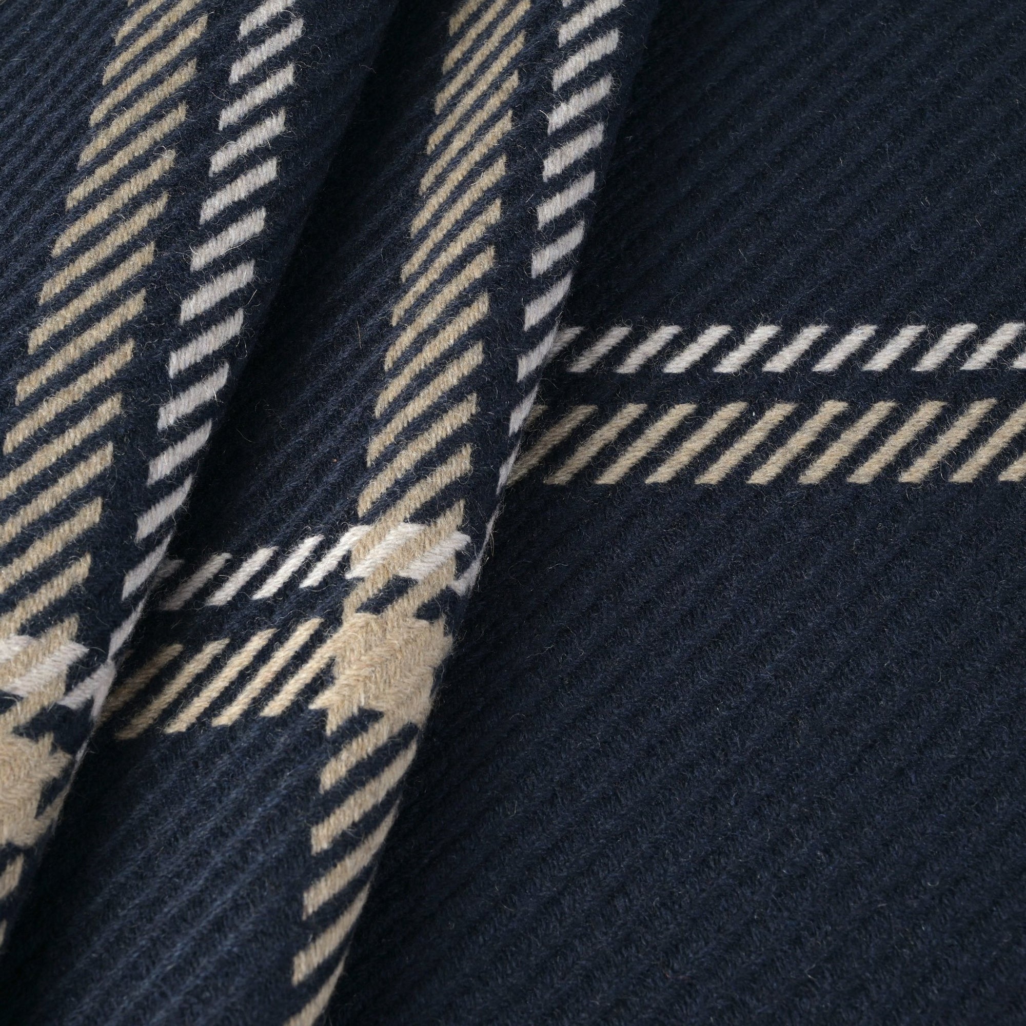 Navy Plaid Coating Fabric 7556