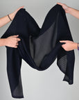 Navy Punctured Mesh Fabric 77023