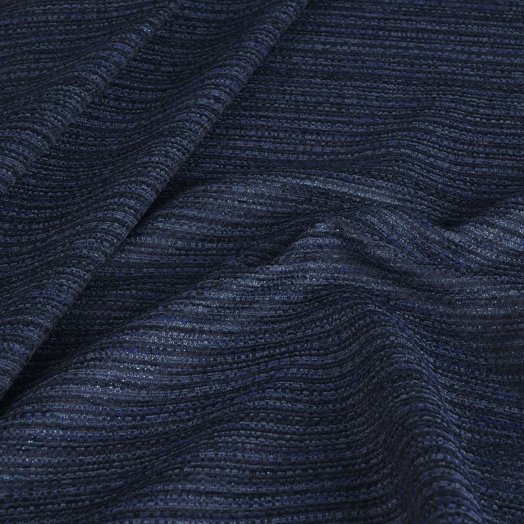 Navy Shiny Striped Jacquard 96927