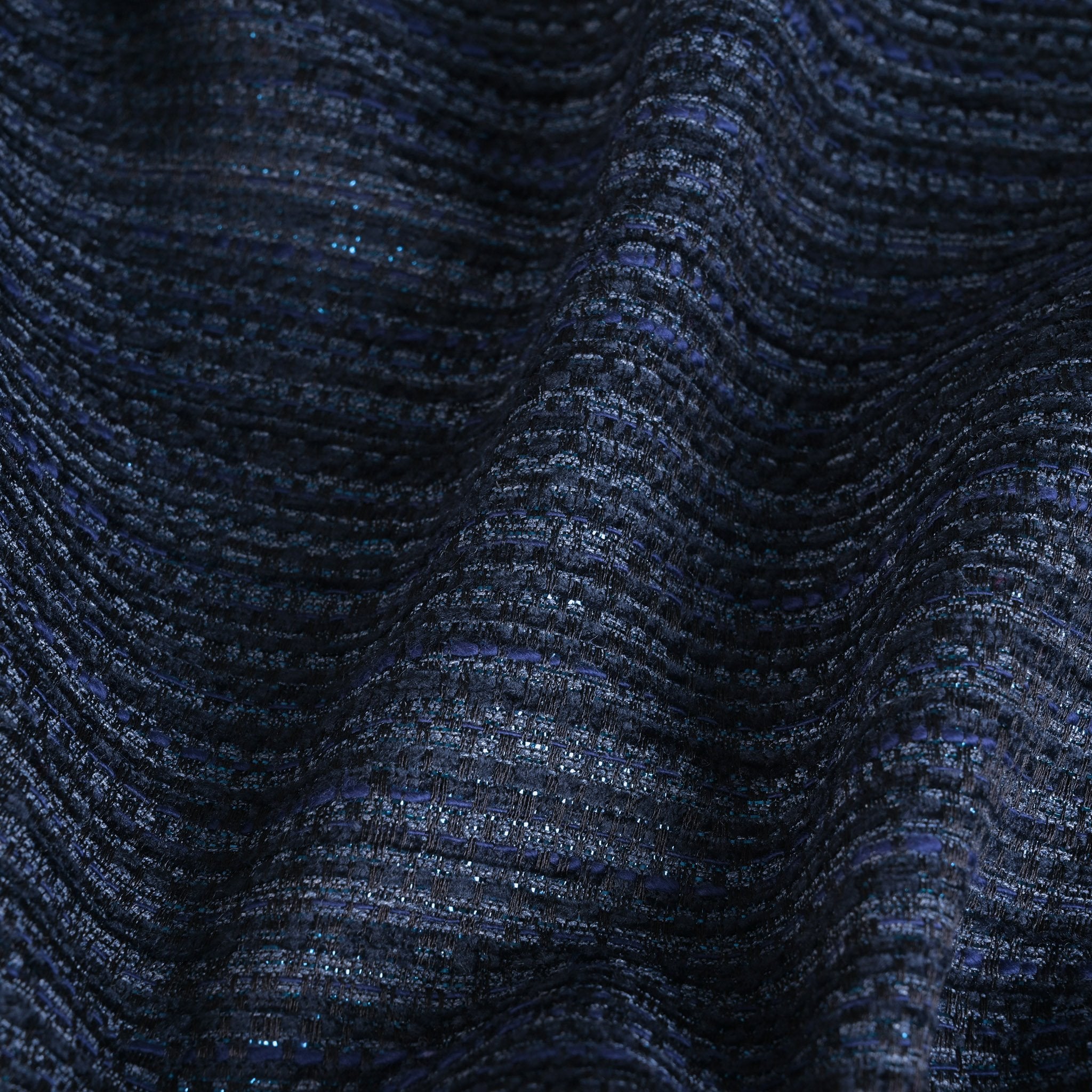 Navy Shiny Striped Jacquard 96927