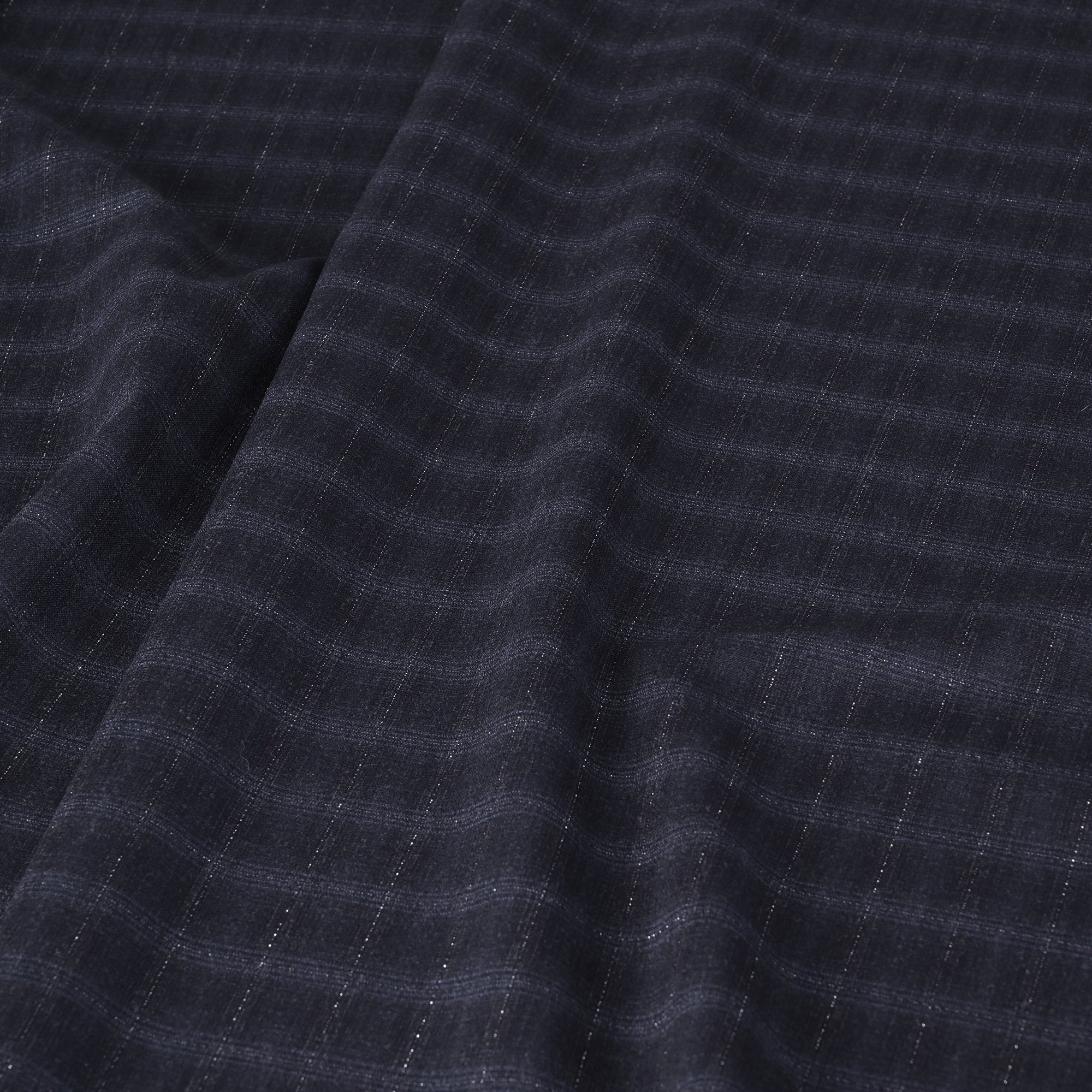 Navy Shiny Suiting Fabric 6357