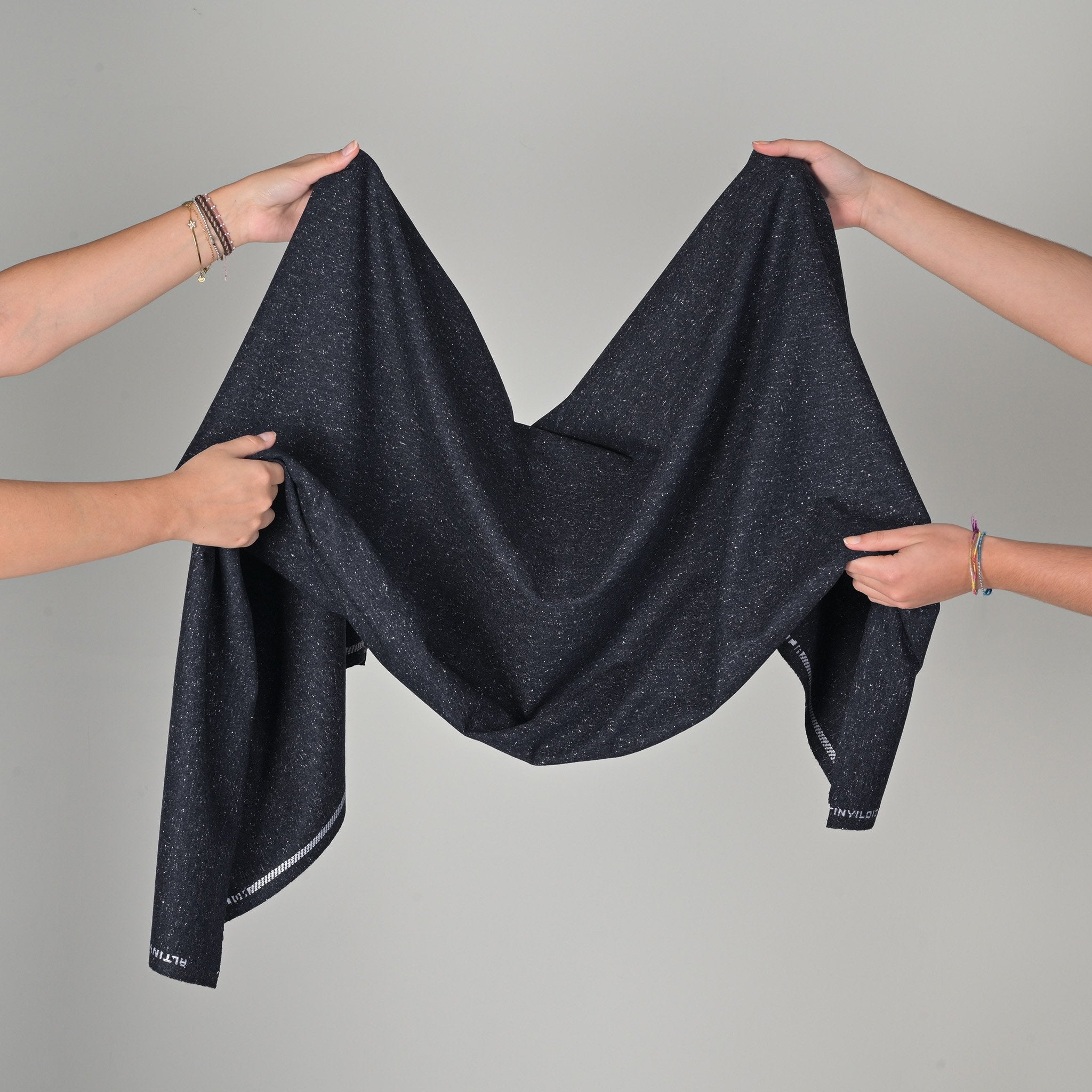 Navy Silk Suiting Fabric 12043