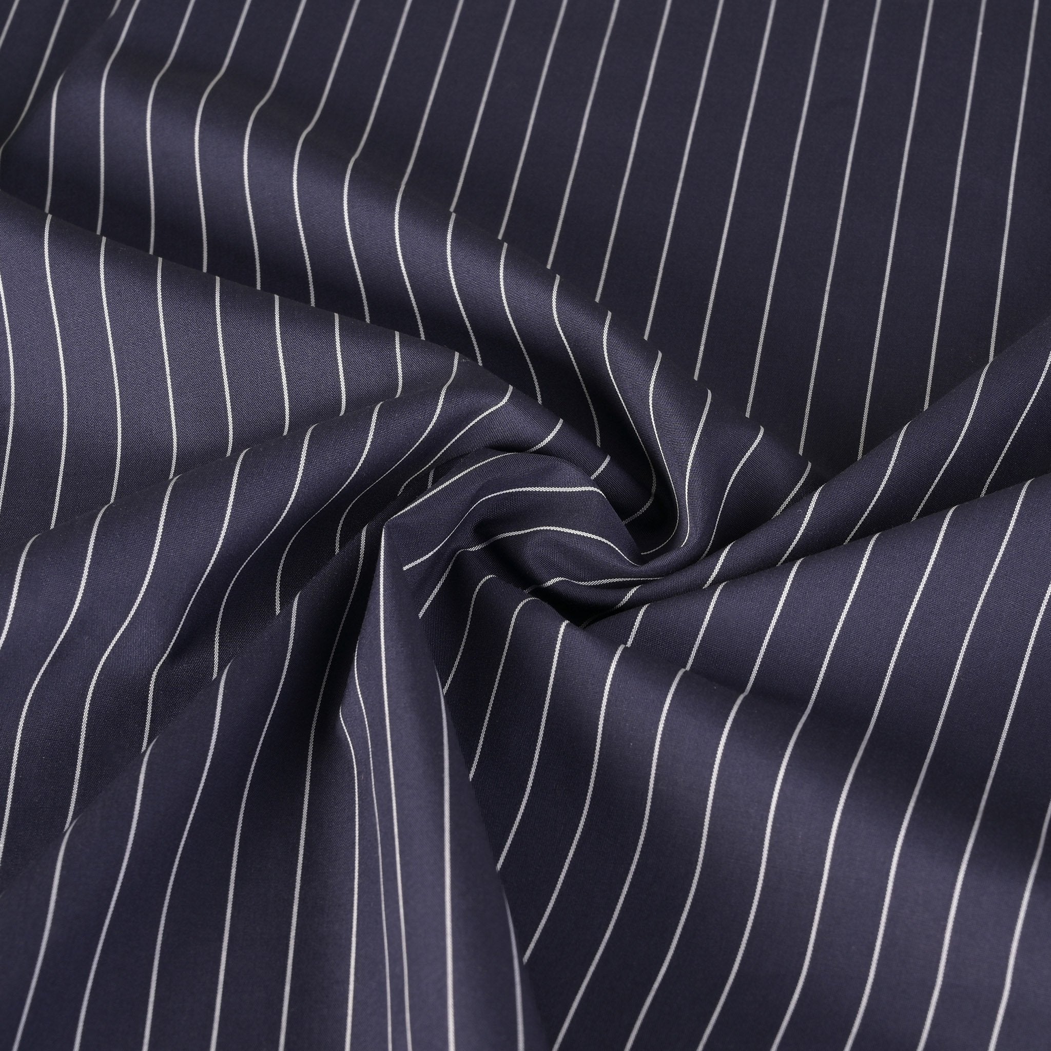 Navy Striped Poplin 3276