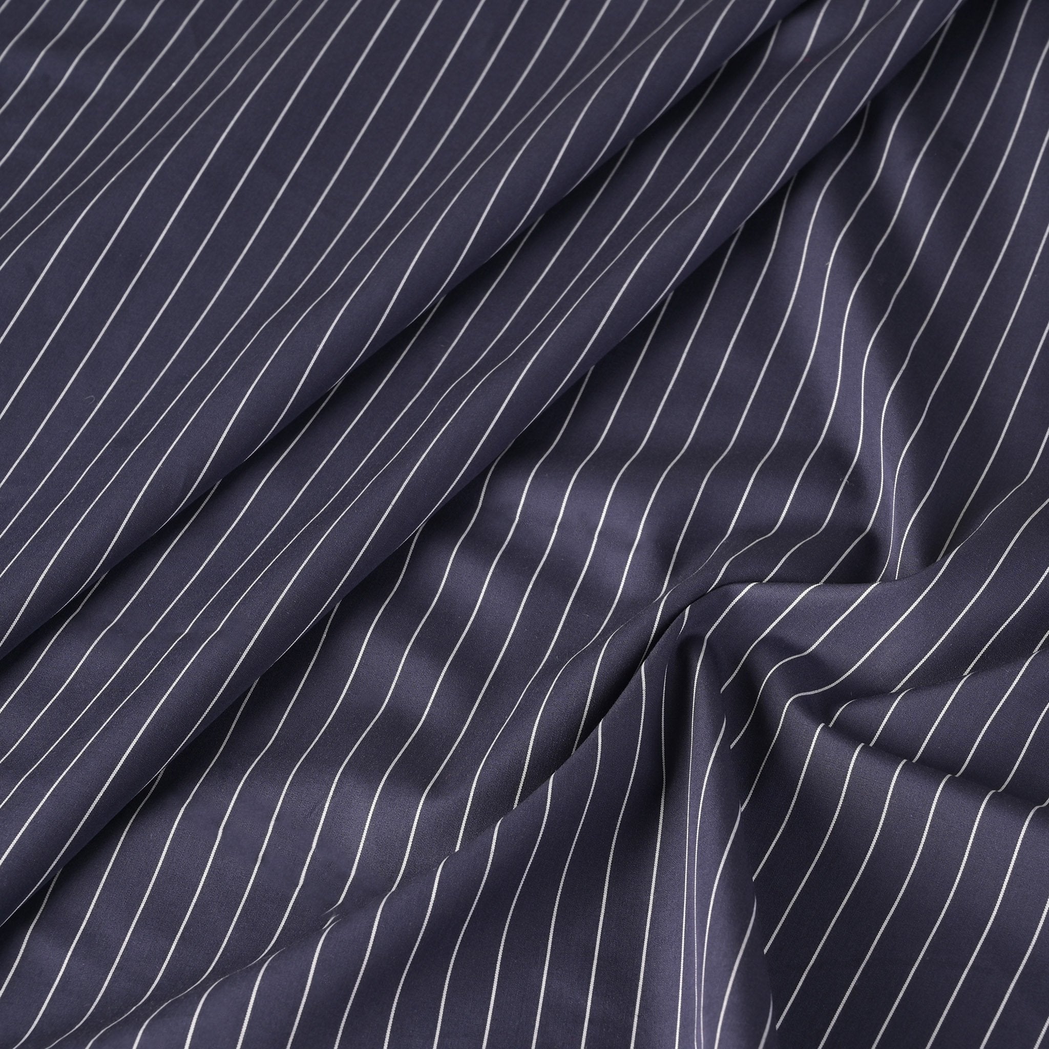 Navy Striped Poplin 3276