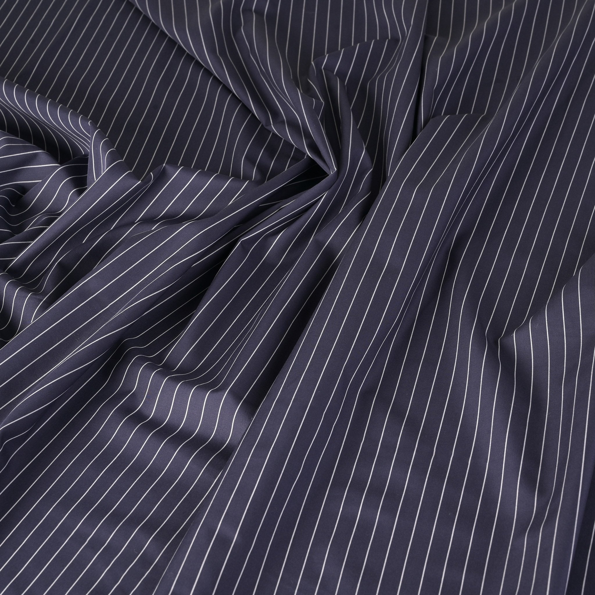 Navy Striped Poplin 3276