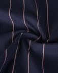 Navy Striped Suiting Fabric 3954