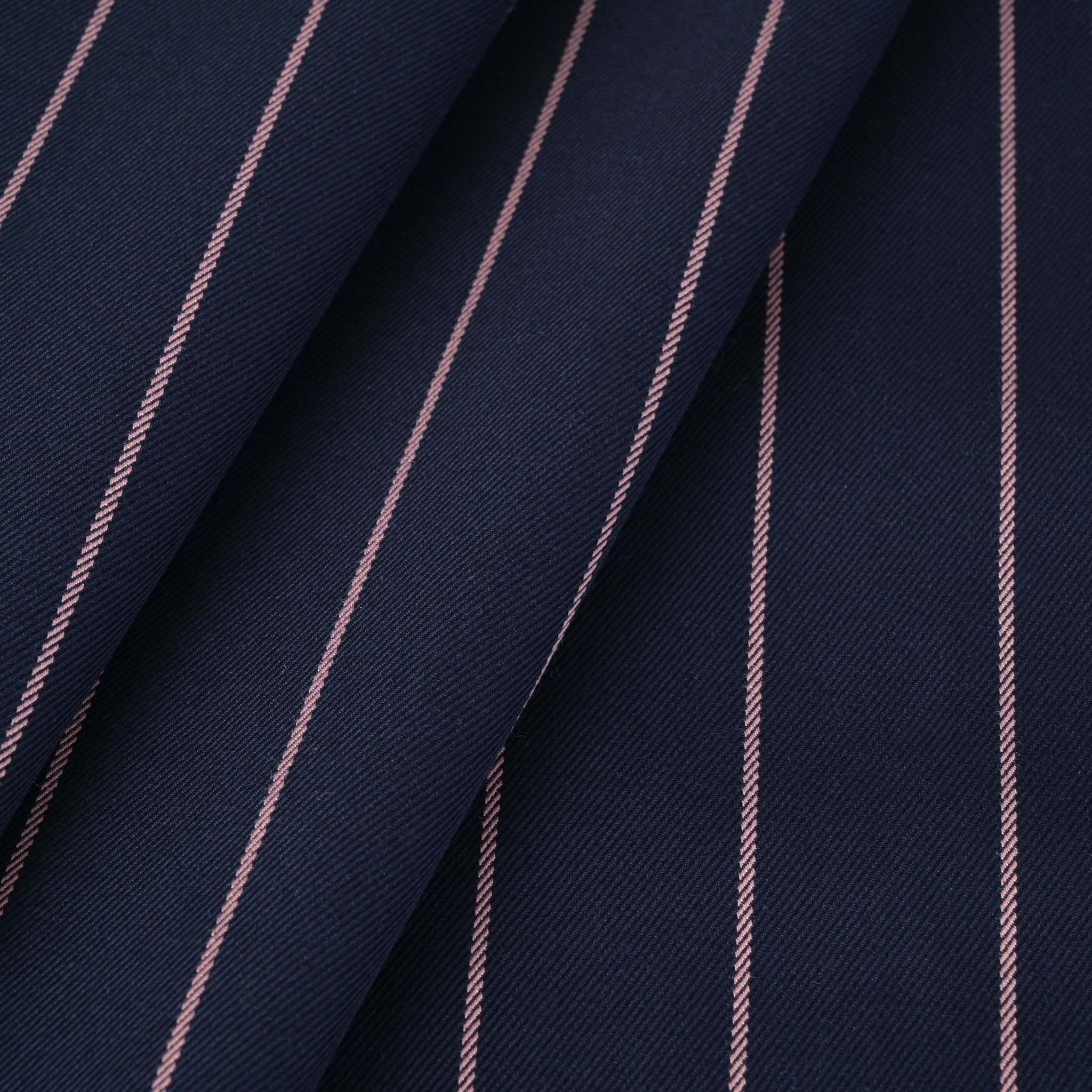 Navy Striped Suiting Fabric 3954