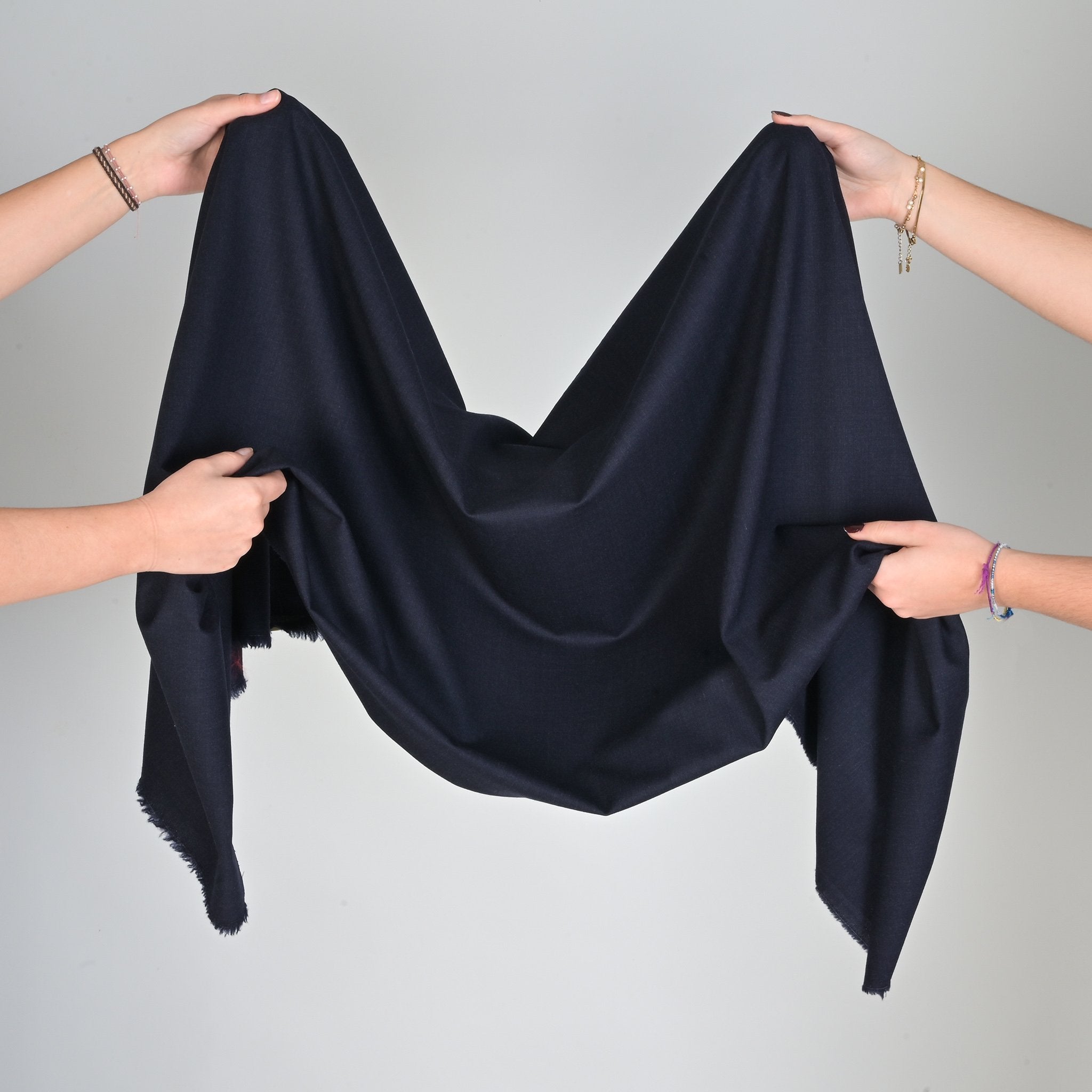 Navy Suiting Flannel Fabric 75592