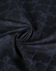 Navy and Black Jacquard Fabric 95394