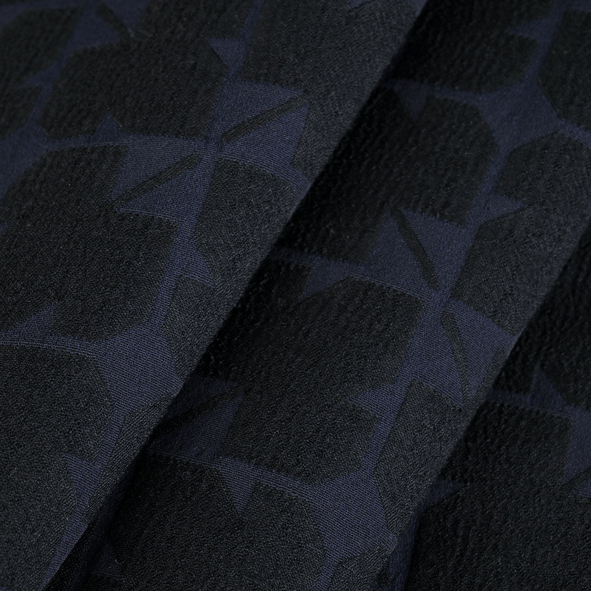 Navy and Black Jacquard Fabric 95394