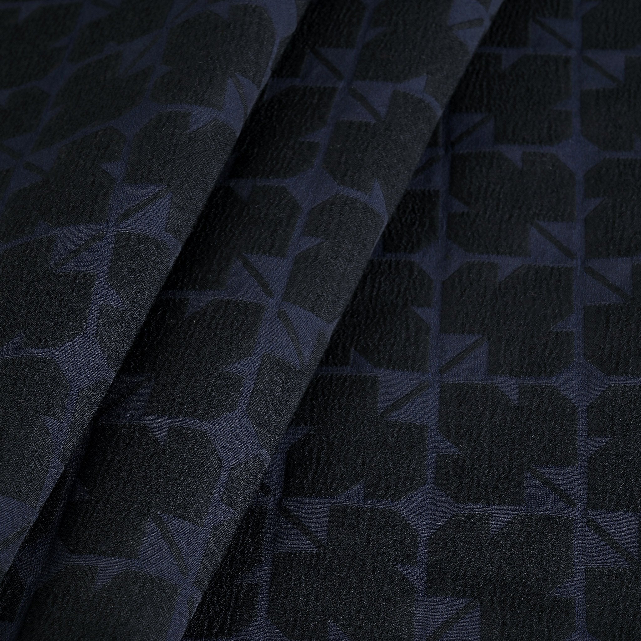 Navy and Black Jacquard Fabric 95394