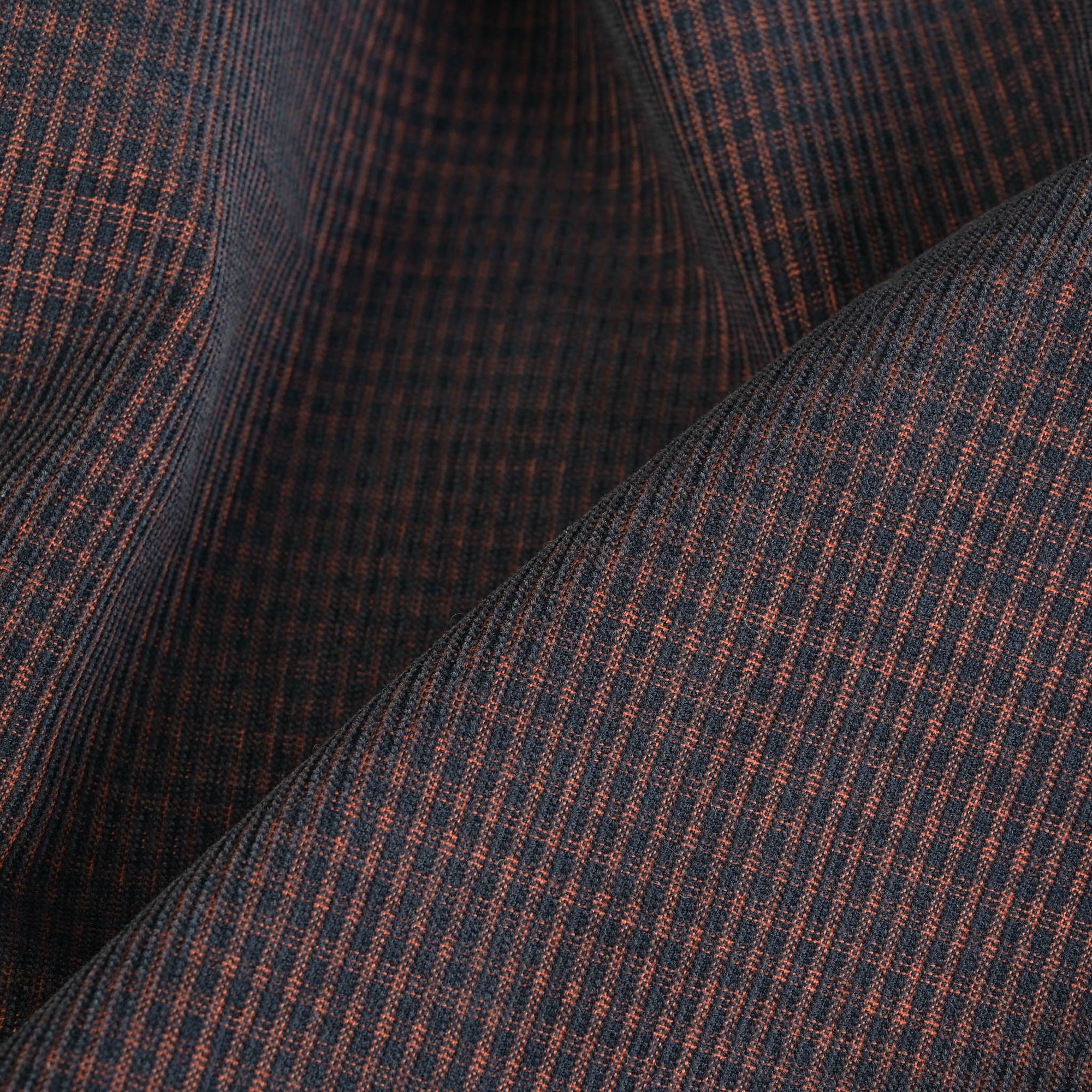 Navy and Orange Corduroy Fabric 3733