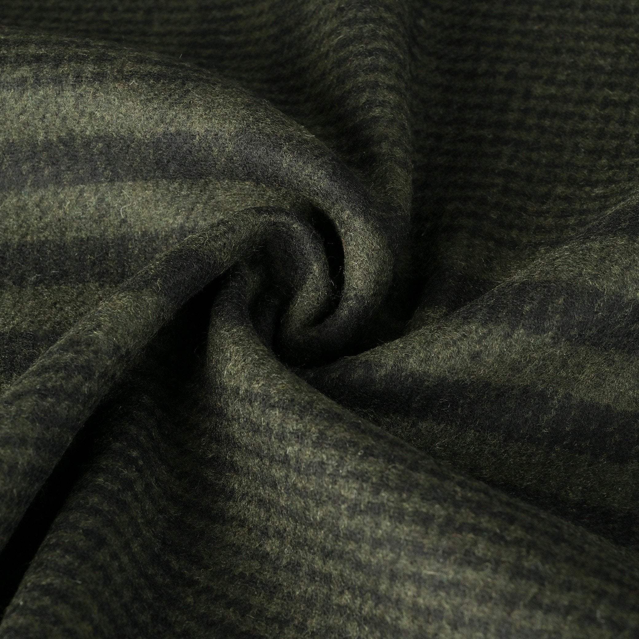 Olive Green Check Coating Fabric 7972