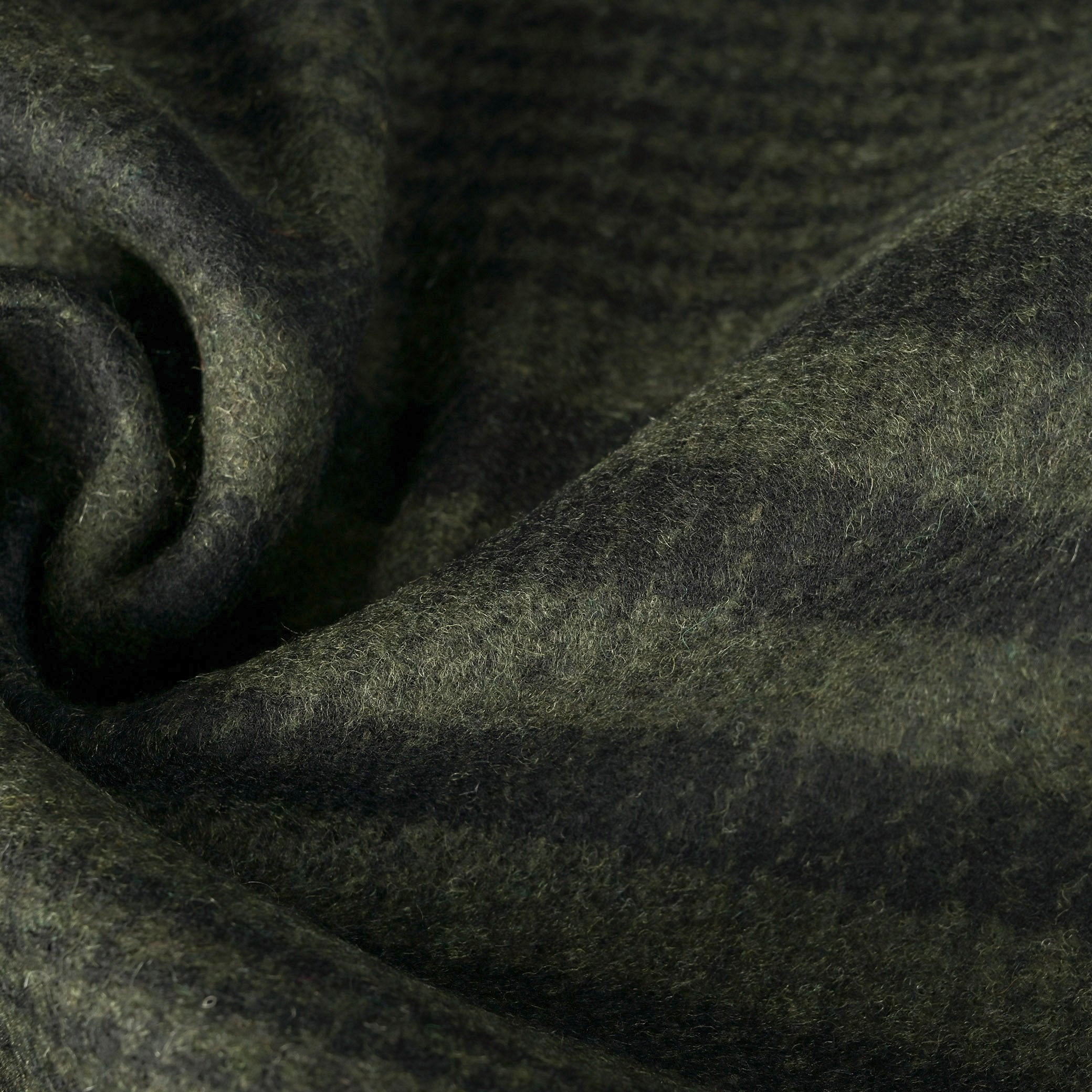 Olive Green Check Coating Fabric 7972
