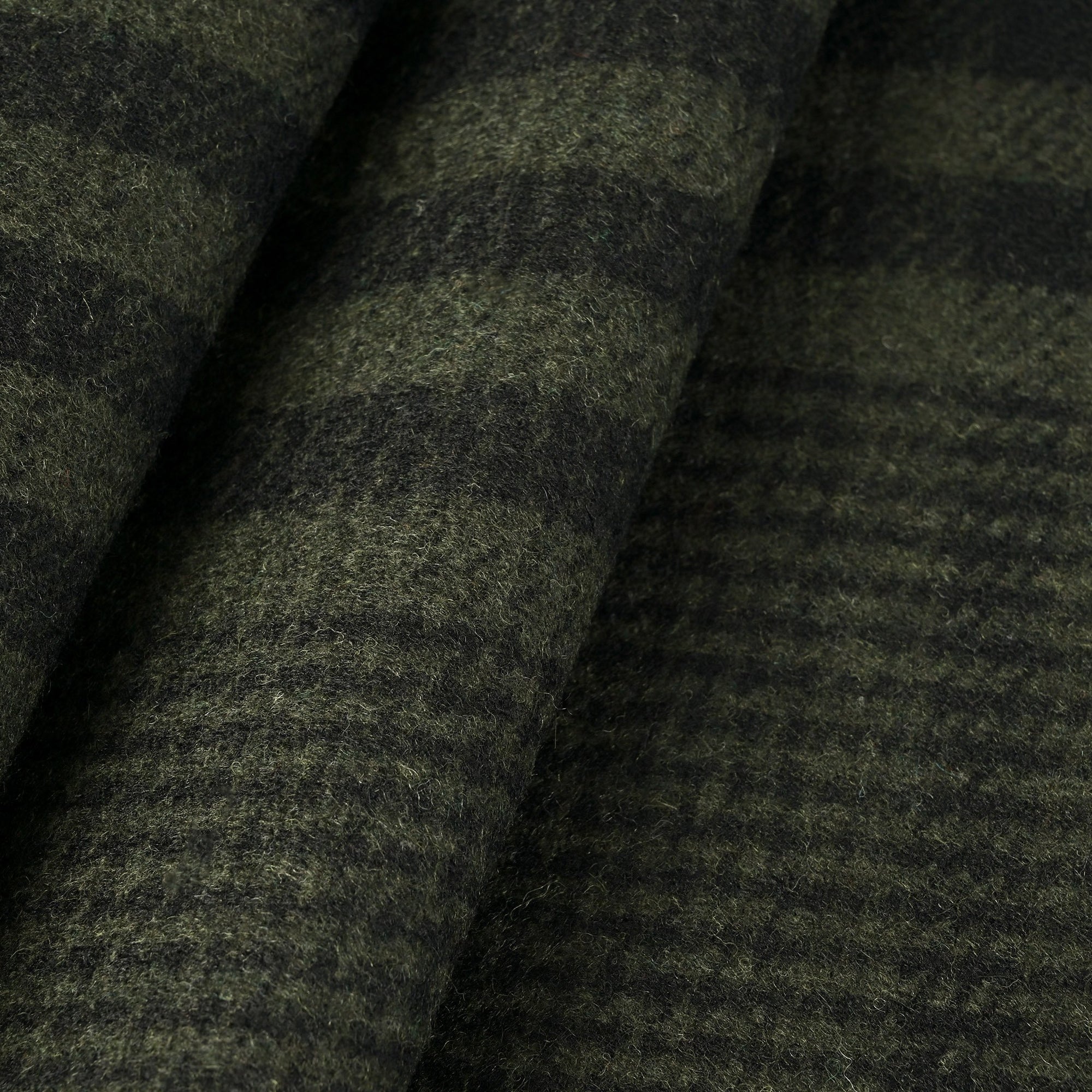 Olive Green Check Coating Fabric 7972