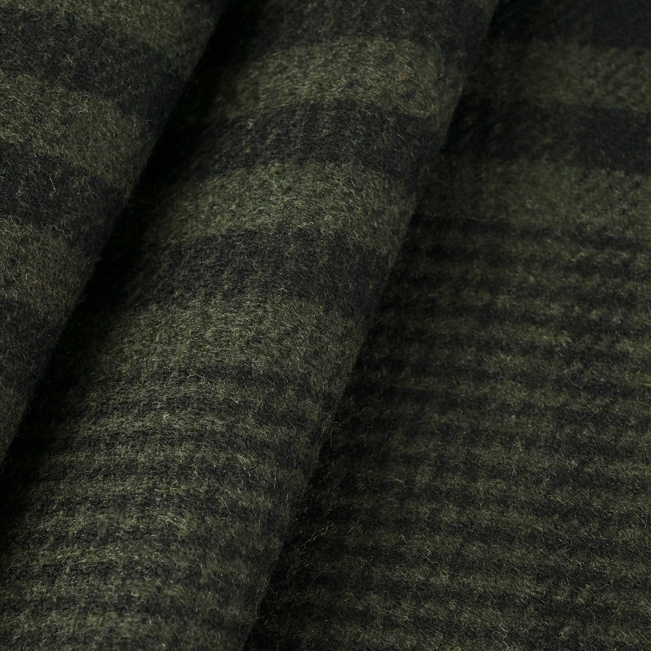 Olive Green Check Coating Fabric 7972