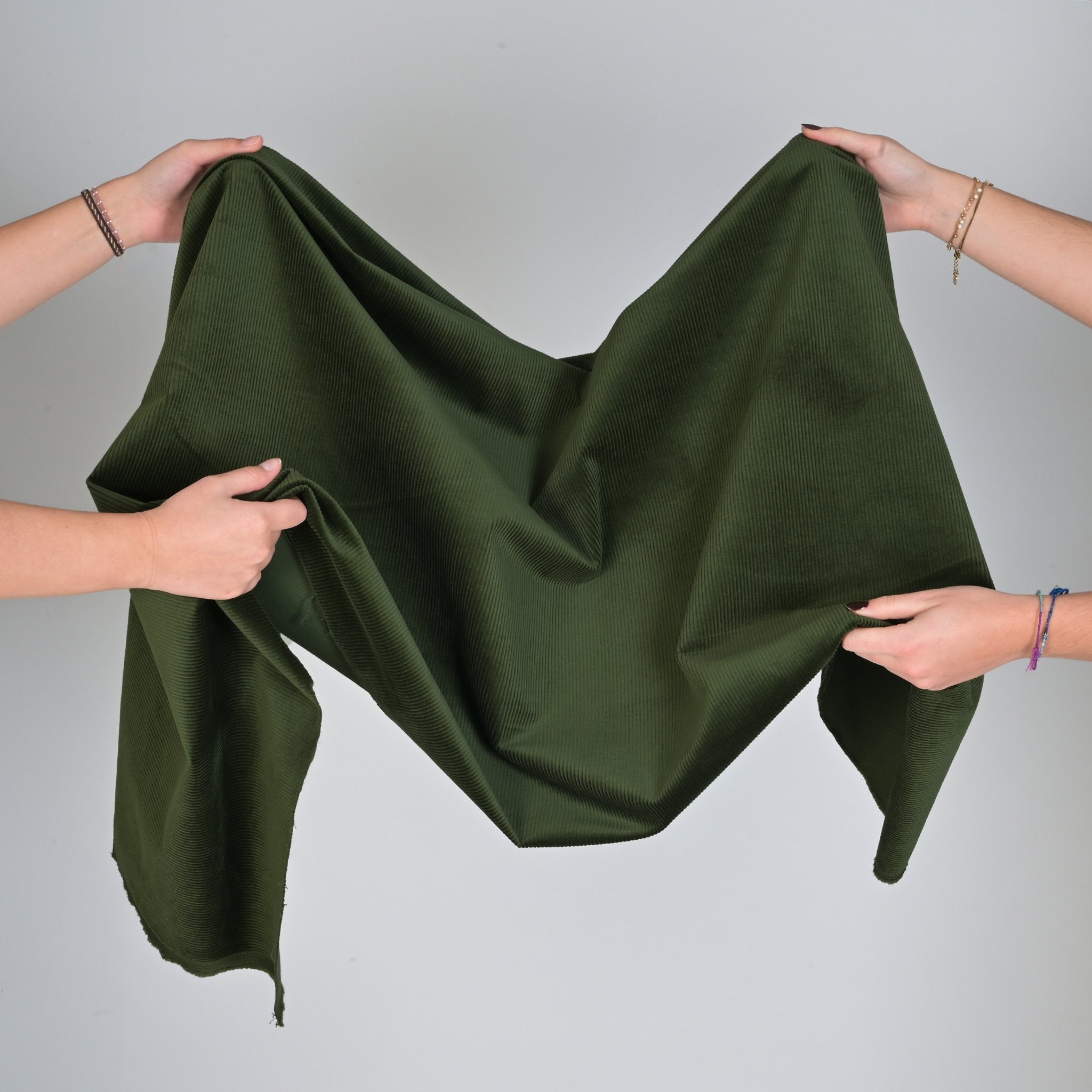 Olive Green Corduroy Fabric 98001