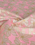 Pink and Gold Floral Jacquard 4331
