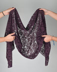 Purple Floral Lace Fabric 81969