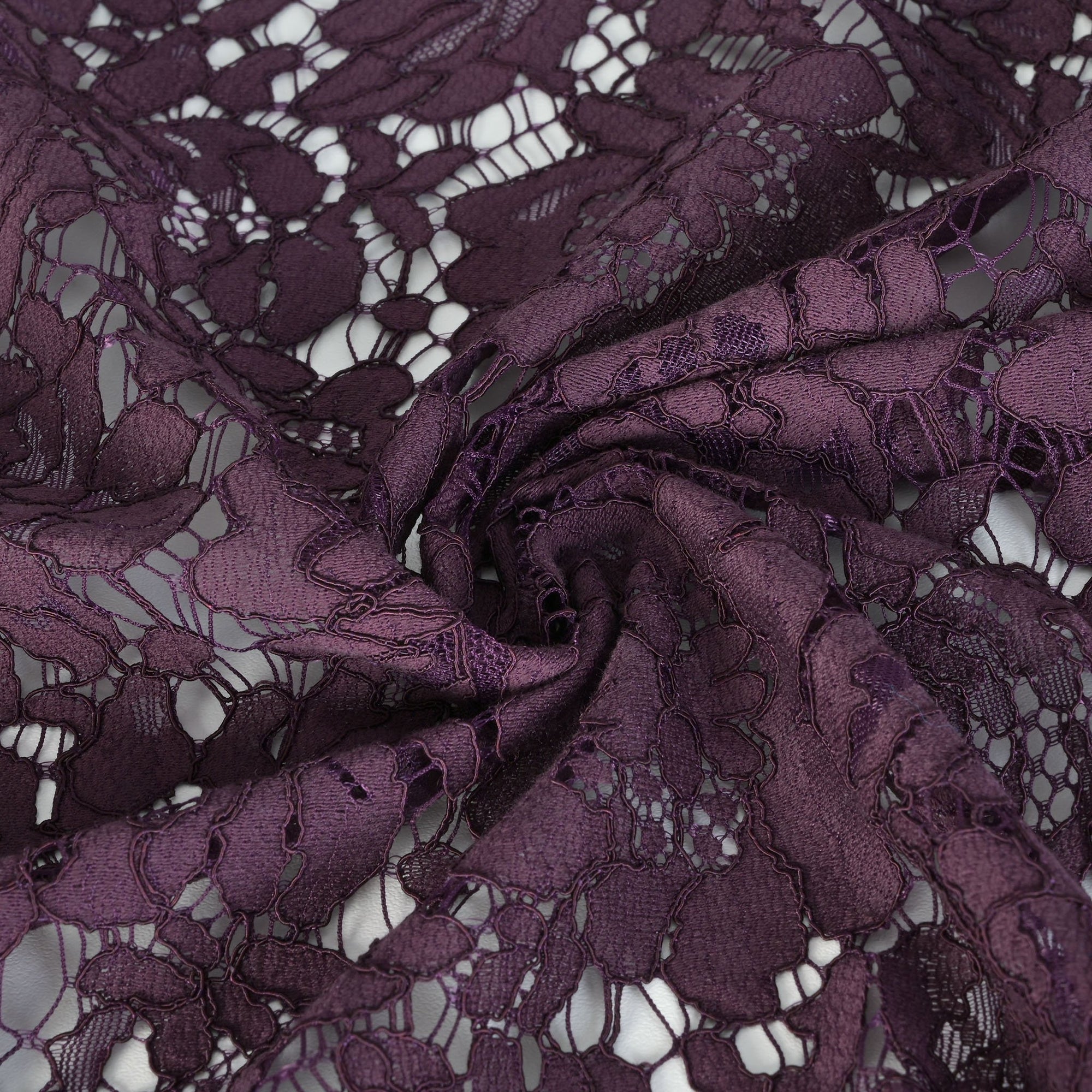 Purple Floral Lace Fabric 81969