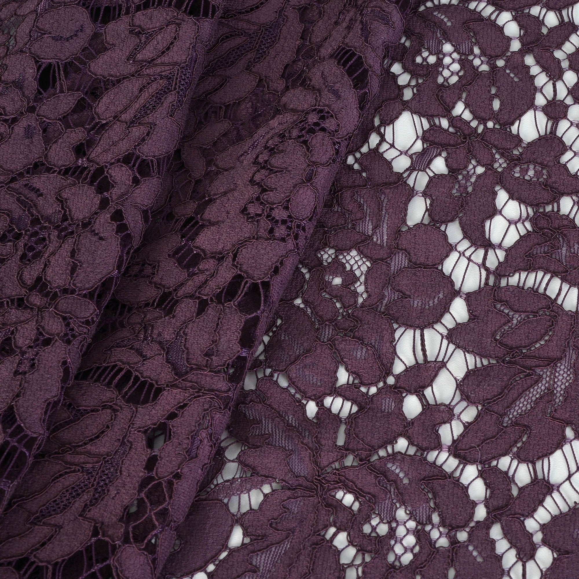 Purple Floral Lace Fabric 81969