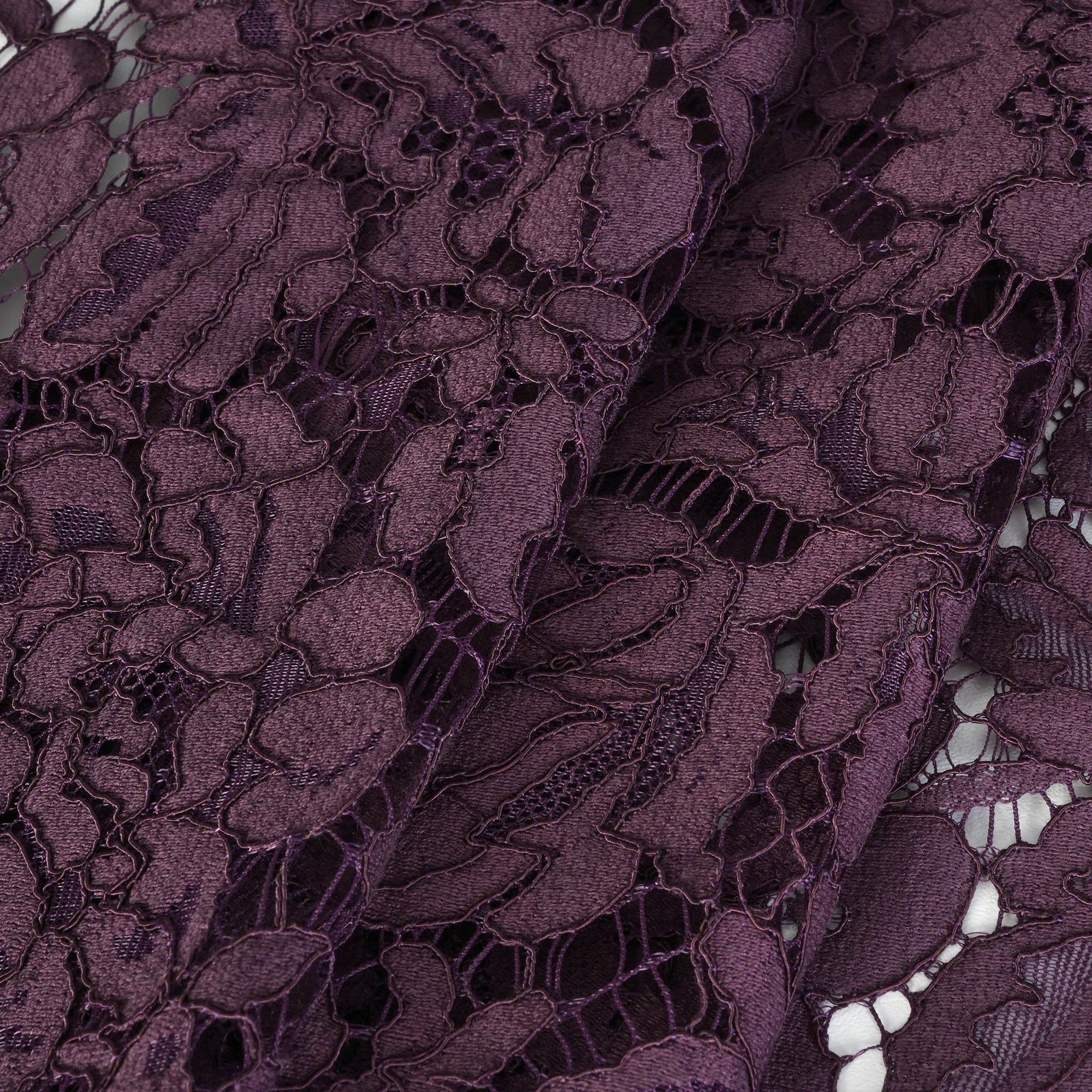Purple Floral Lace Fabric 81969