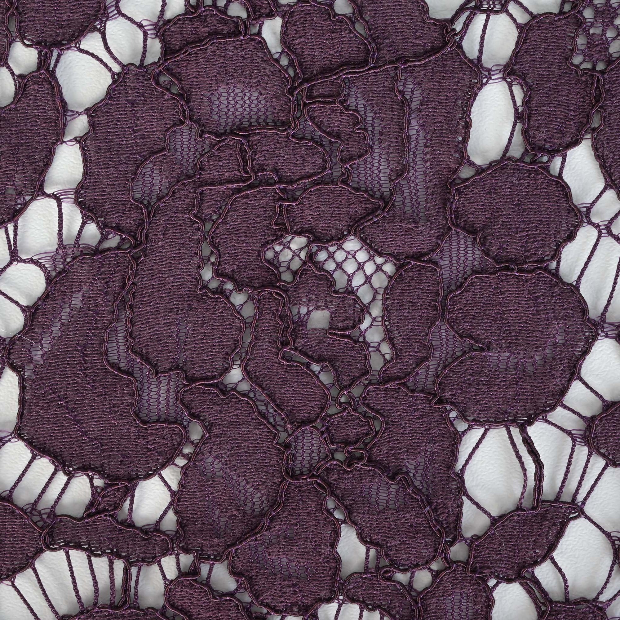 Purple Floral Lace Fabric 81969