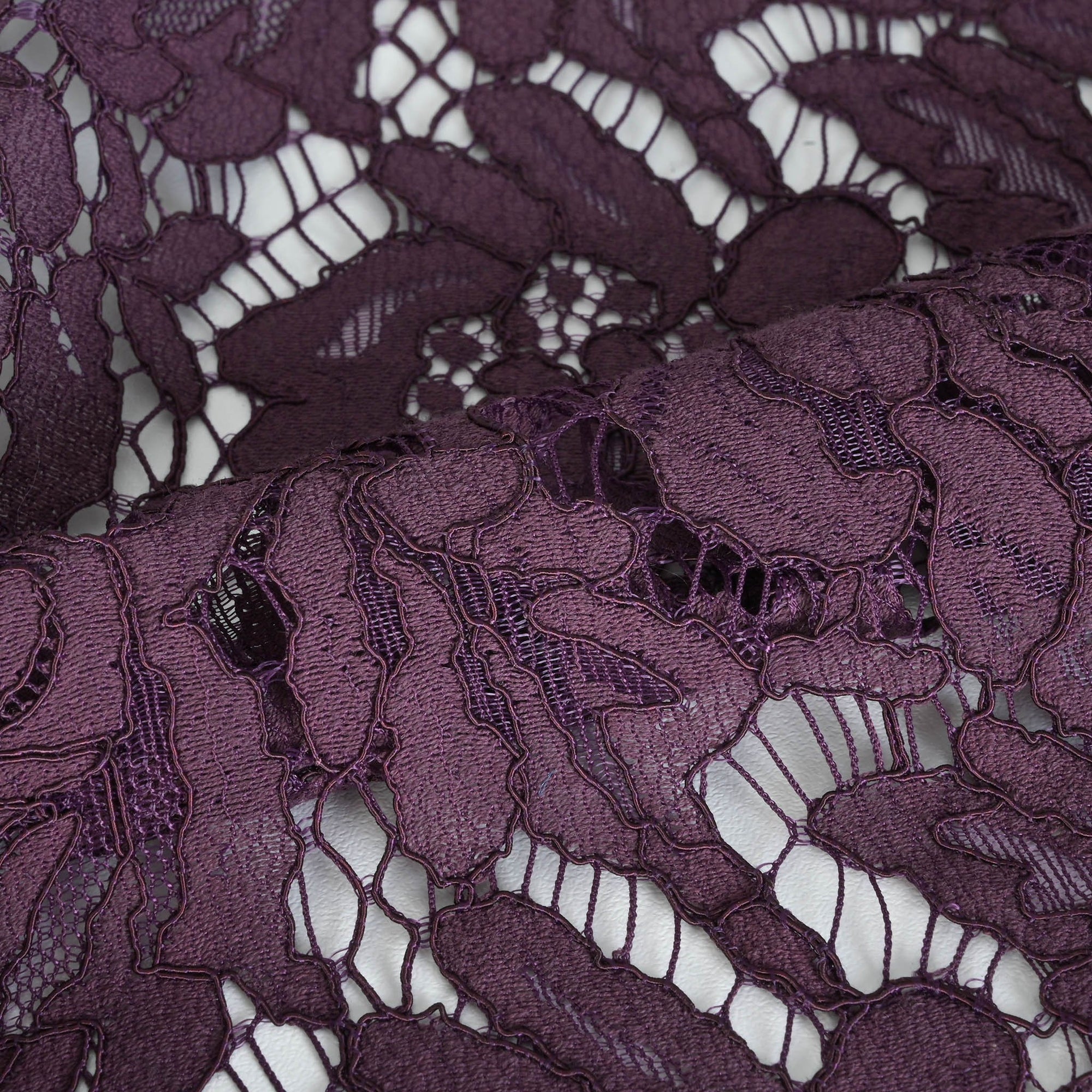 Purple Floral Lace Fabric 81969