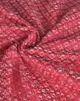 Red Geometric Jacquard Fabric 96915