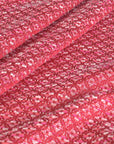 Red Geometric Jacquard Fabric 96915