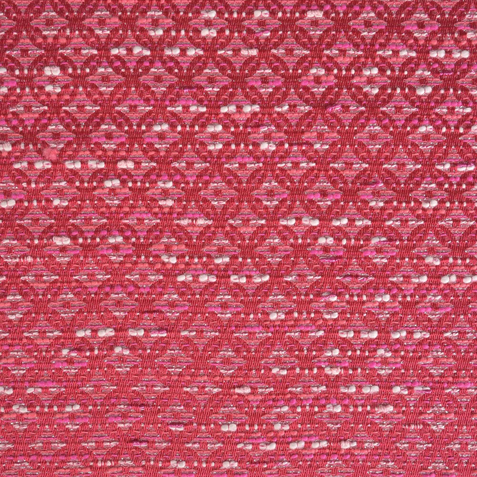Red Geometric Jacquard Fabric 96915